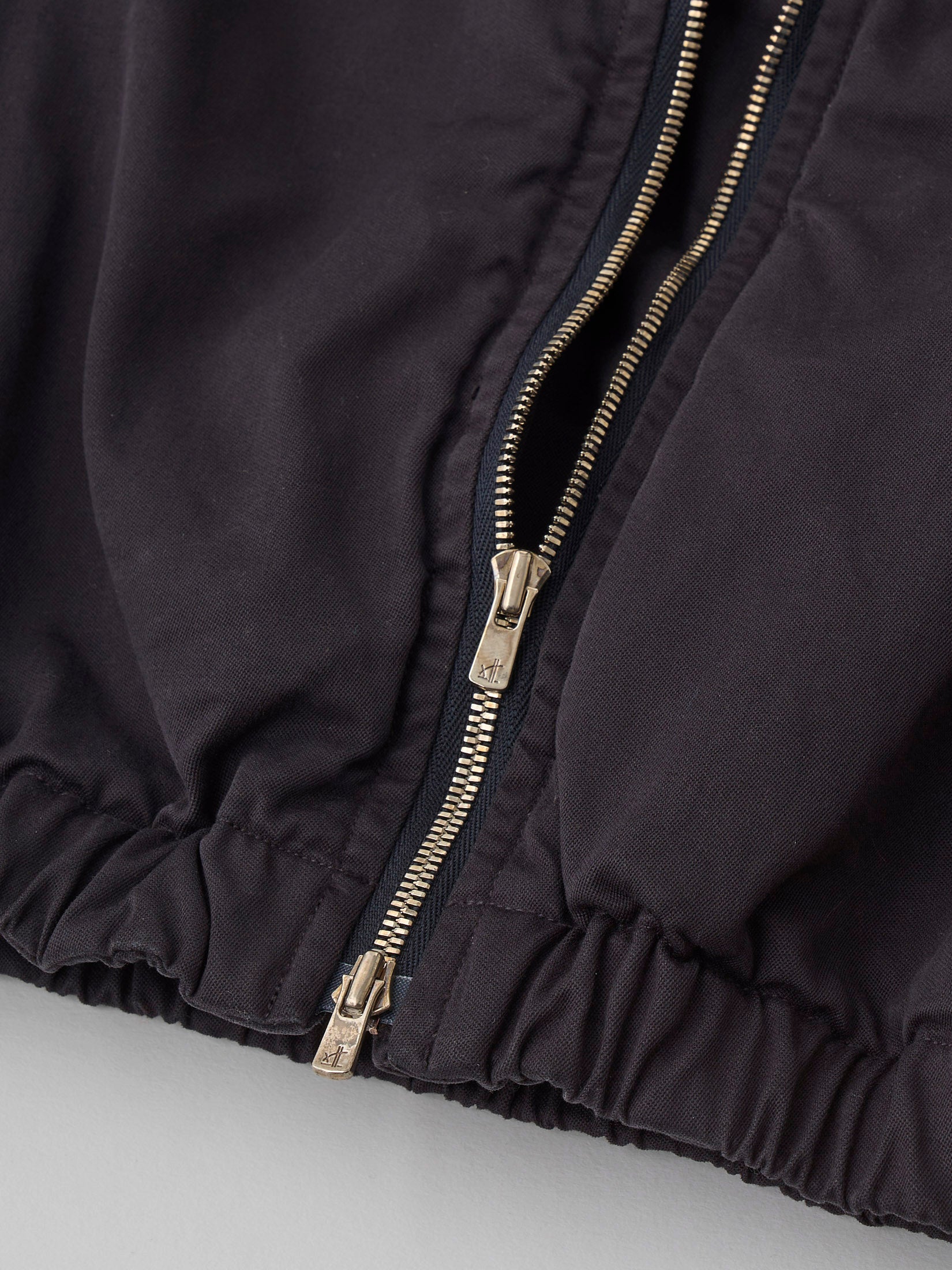 FINX COTTON × SLUB YARN MICRO BRUSHED SATIN ZIP FRONT JACKET