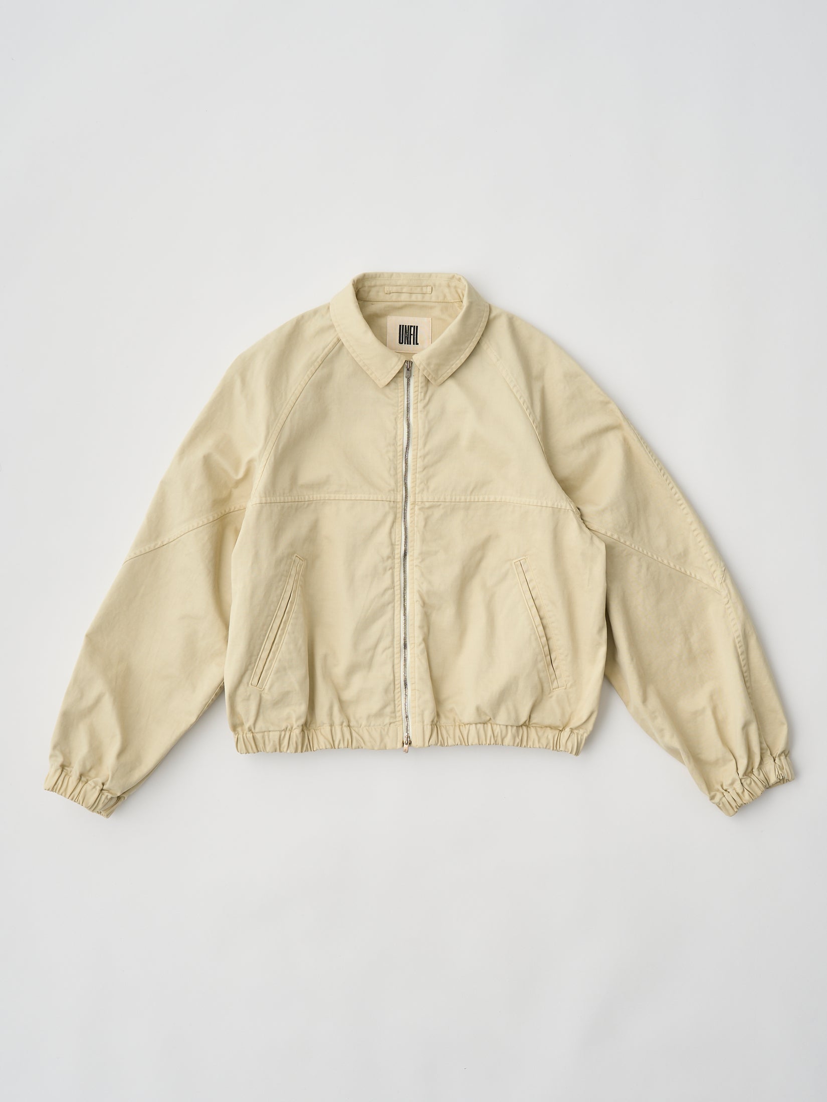 FINX COTTON × SLUB YARN MICRO BRUSHED SATIN ZIP FRONT JACKET