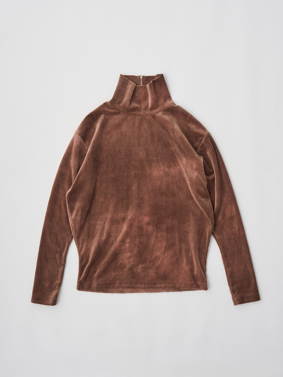 TIE-DYED COTTON VELOUR HIGH-NECK P/O
