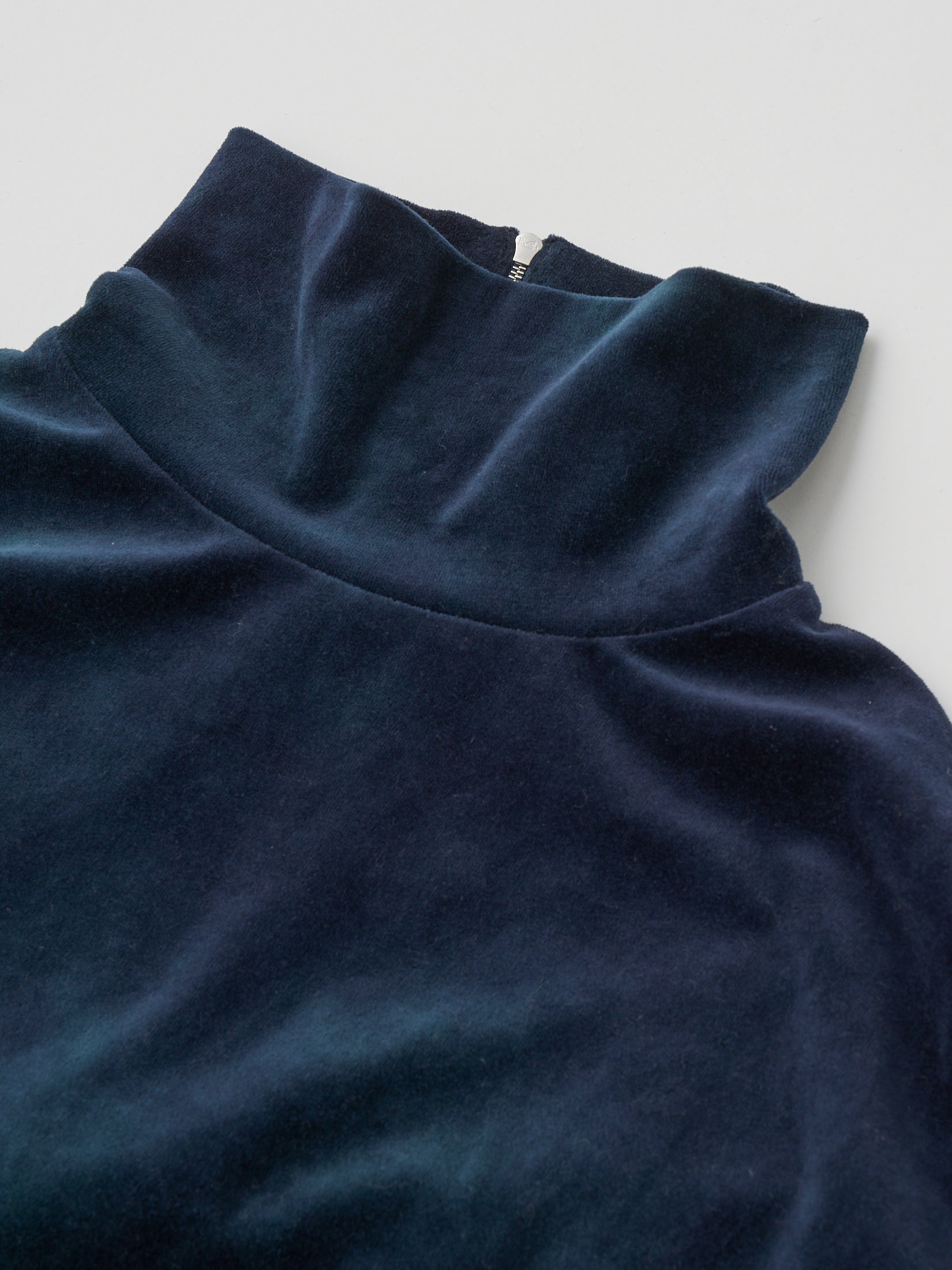 TIE-DYED COTTON VELOUR HIGH-NECK P/O