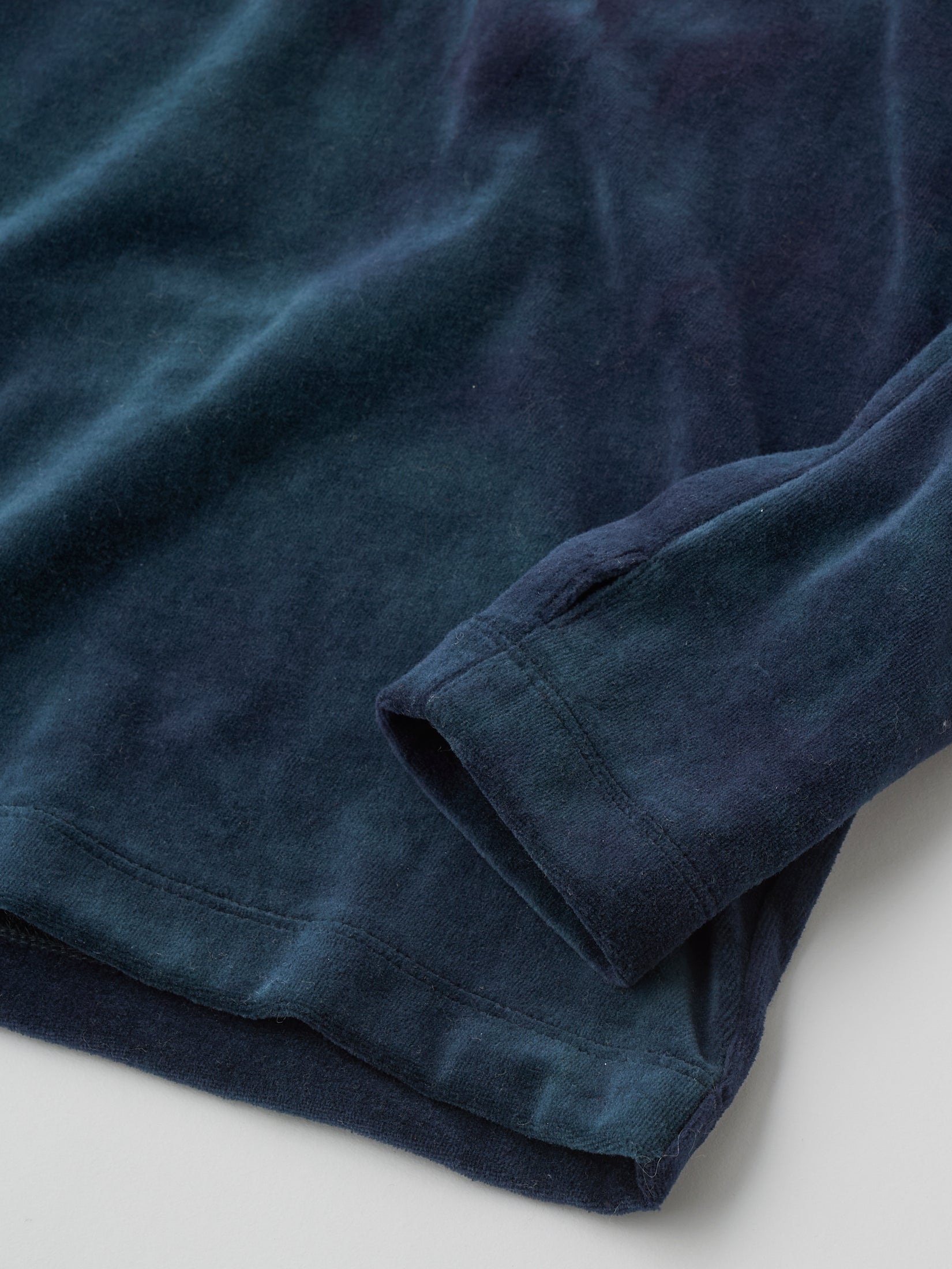 TIE-DYED COTTON VELOUR HIGH-NECK P/O