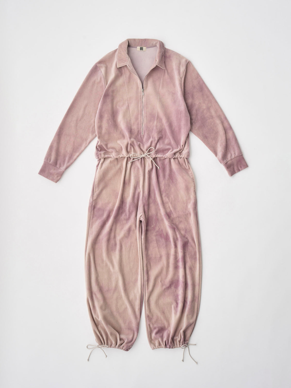 TIE-DYED COTTON VELOUR ALL-IN-ONE