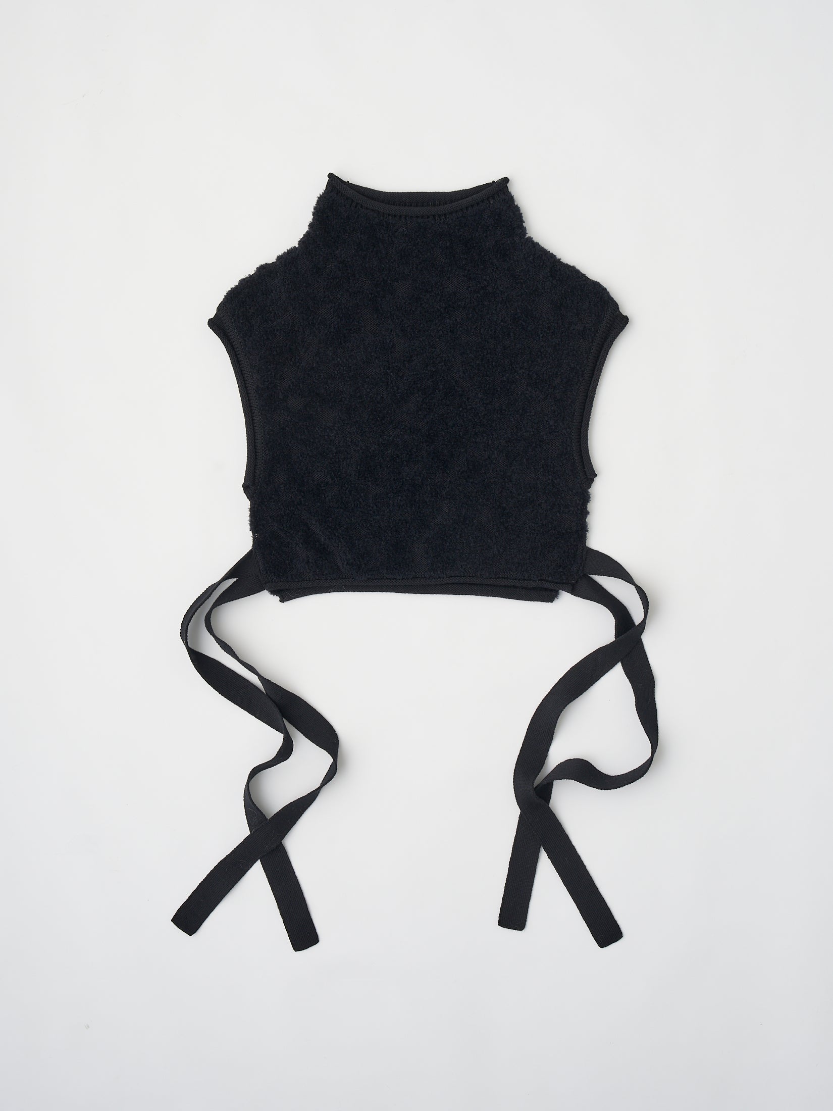 RANDOM WOOL & WOOLEN COTTON HIGH-NECK VEST