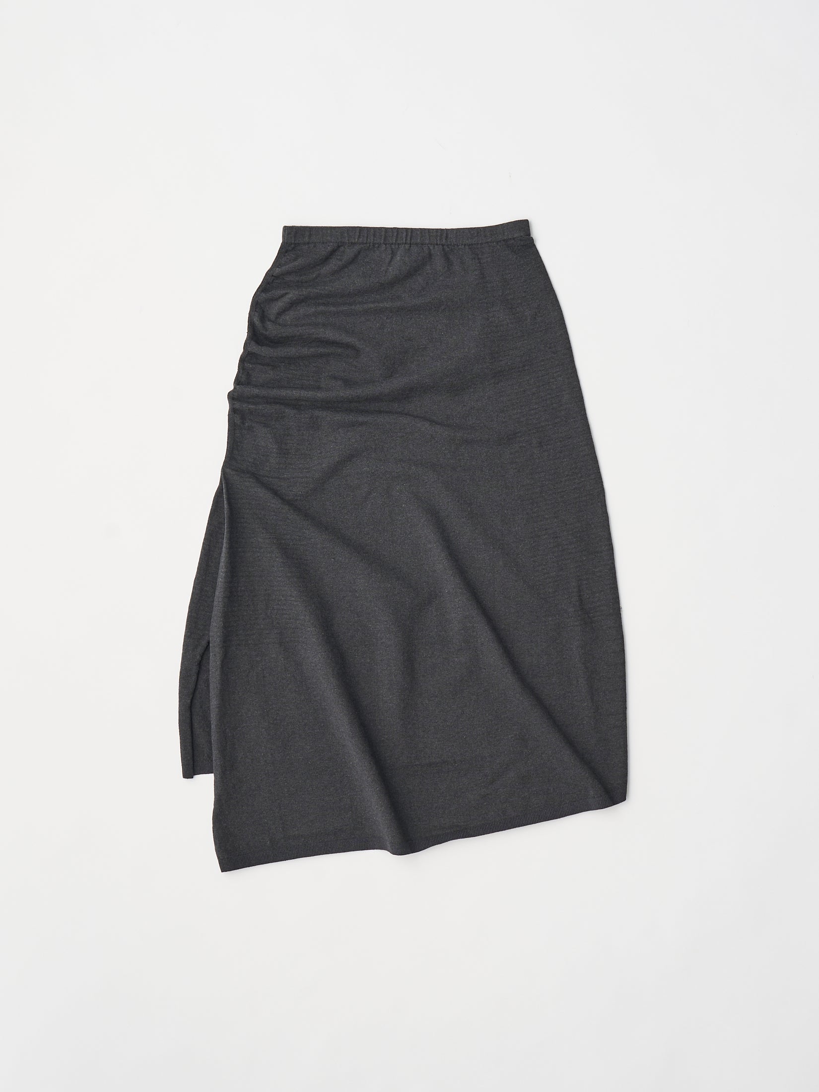 stretch organic cotton midi skirt