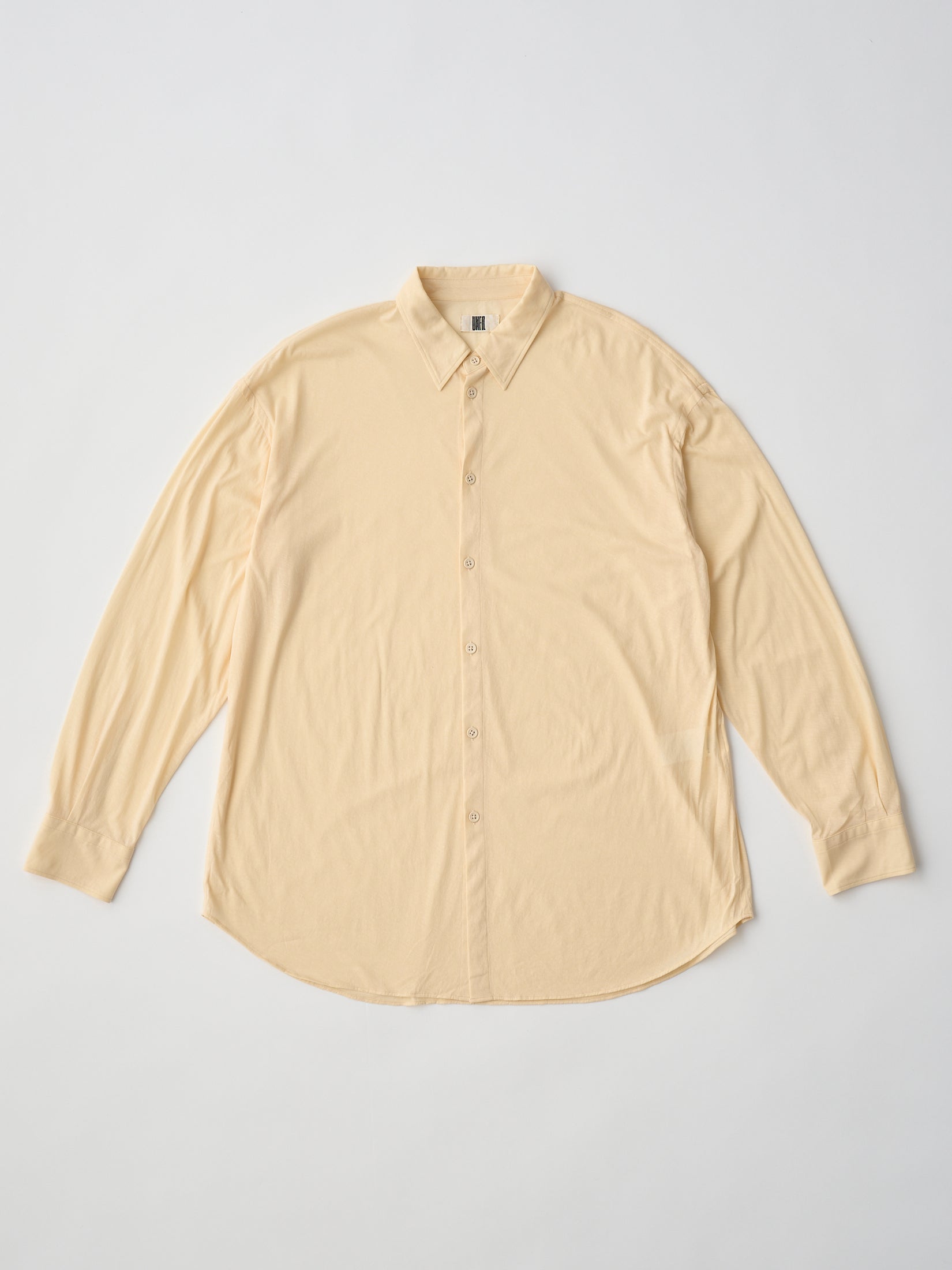 TWISTED COTTON SHEER JERSEY FLUID SHIRT