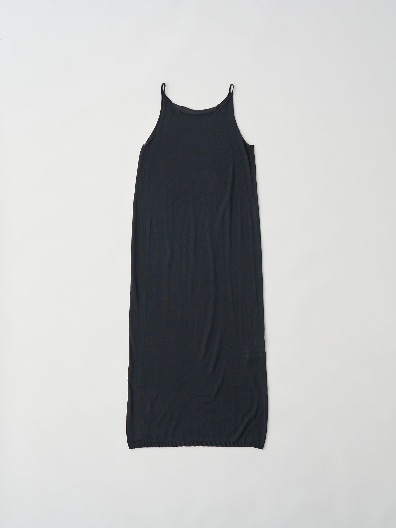 COTTON & SILK SLUB YARN BOTTLE-NECK DRESS