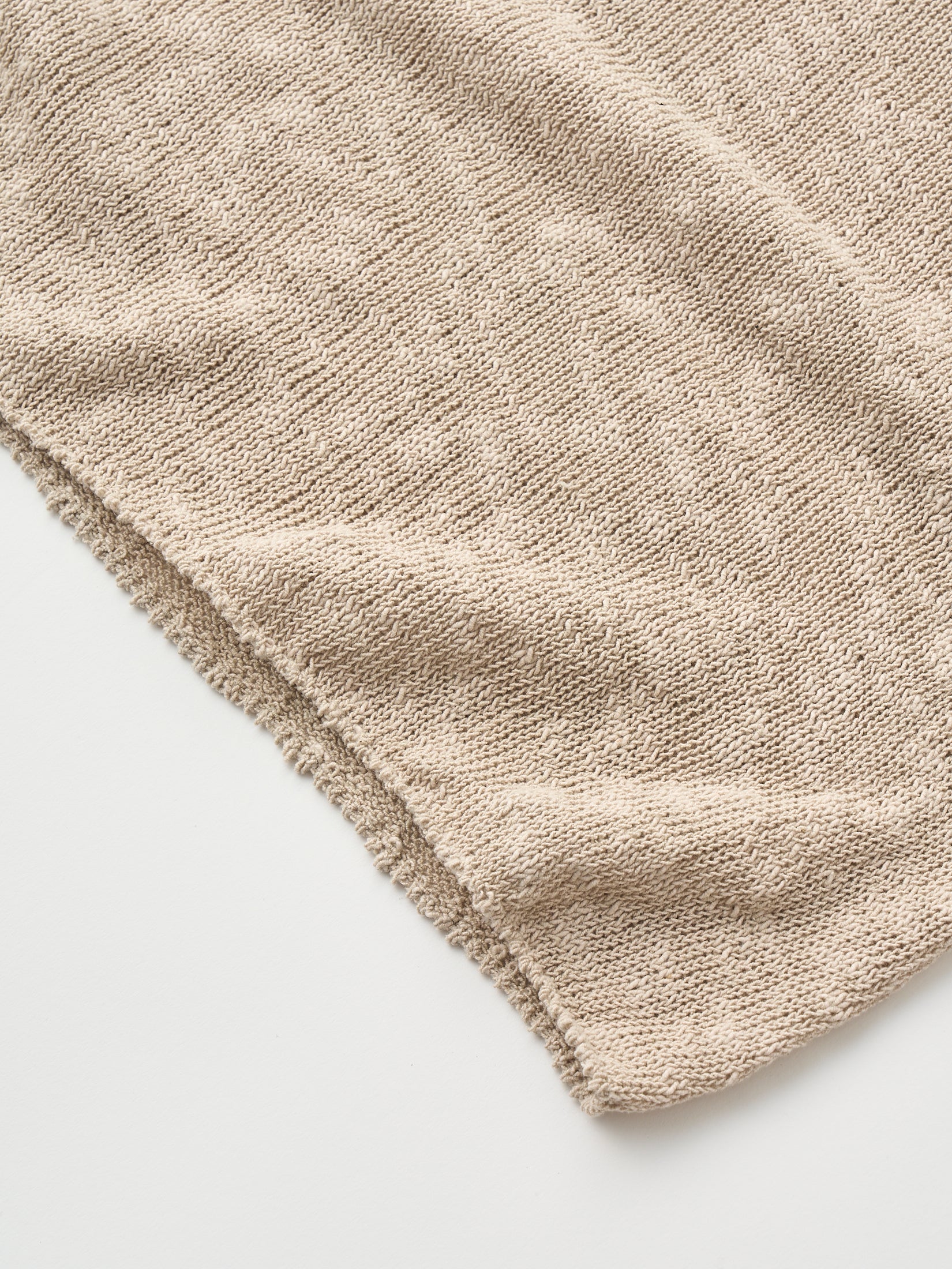 COTTON & SILK SLUB YARN BOTTLE-NECK DRESS