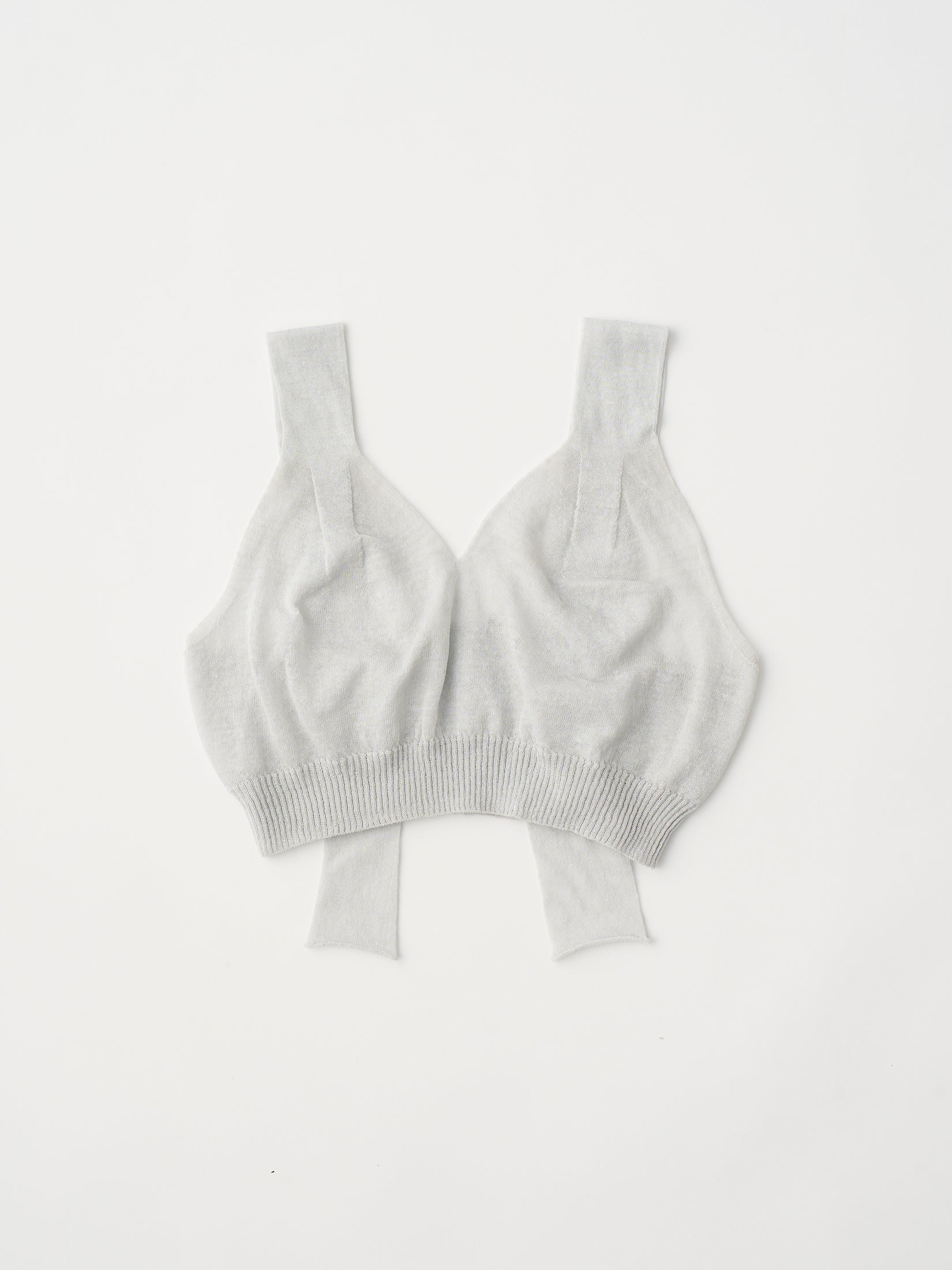 high-count linen knit bra top
