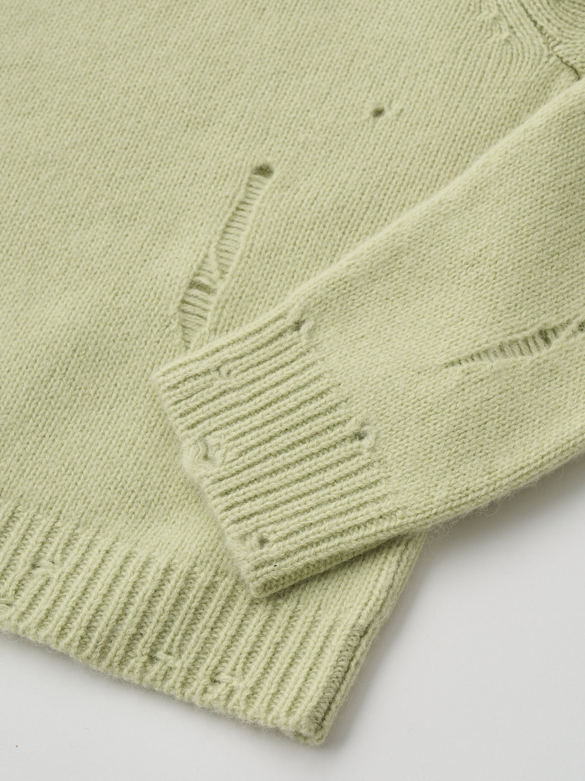 ROYAL BABY ALPACA DAMAGE PATTERN-KNIT POLO
