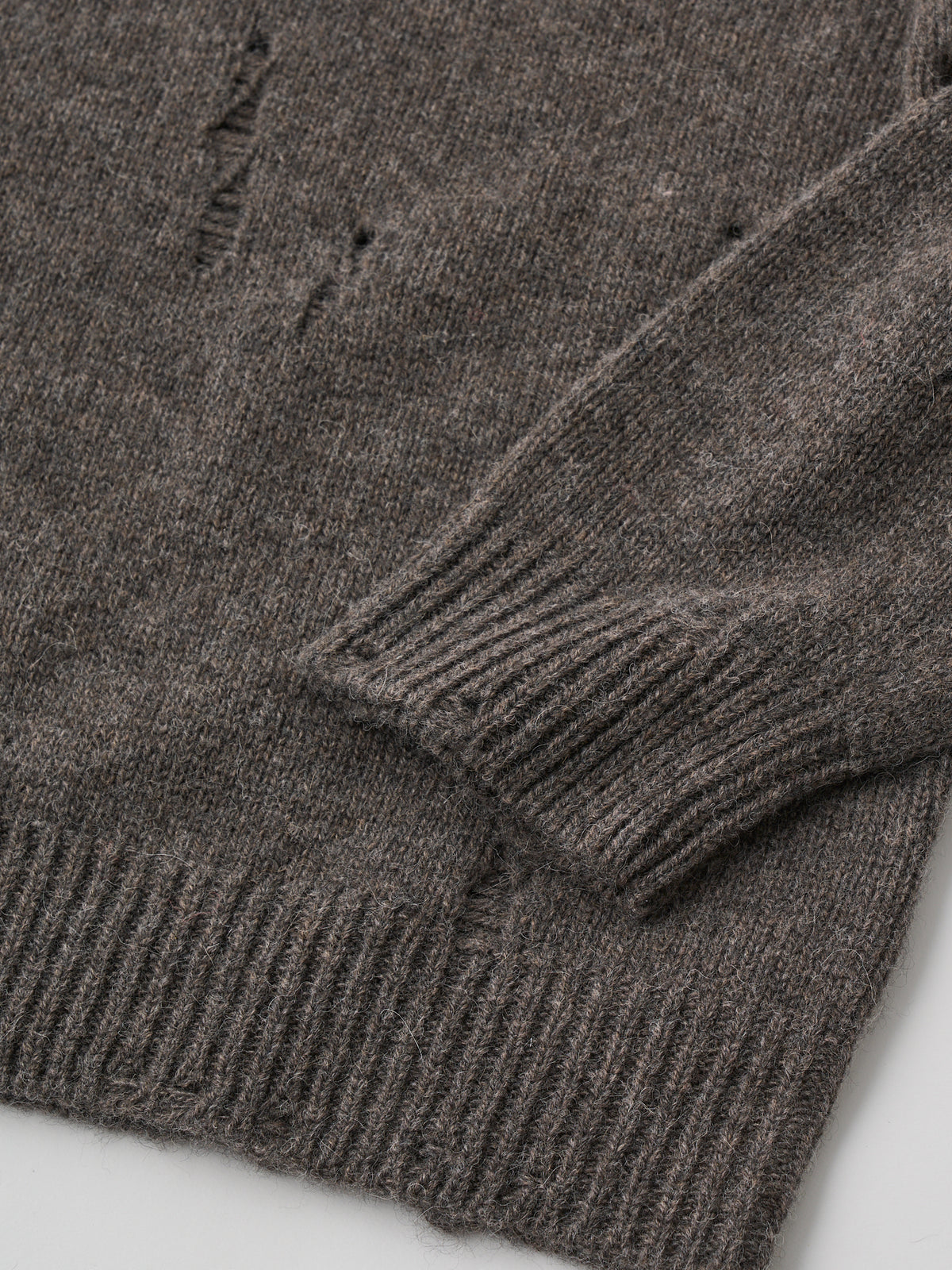 ROYAL BABY ALPACA DAMAGE PATTERN-KNIT P/O