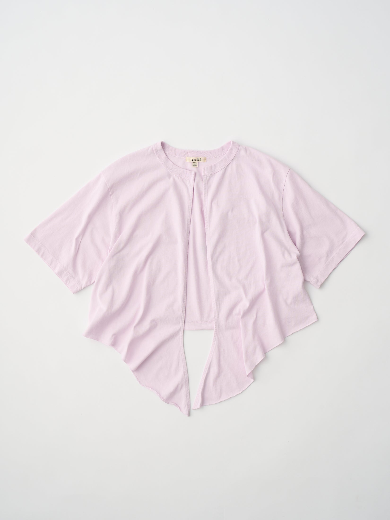 dry touch cotton jersey front-tie T-cardigan