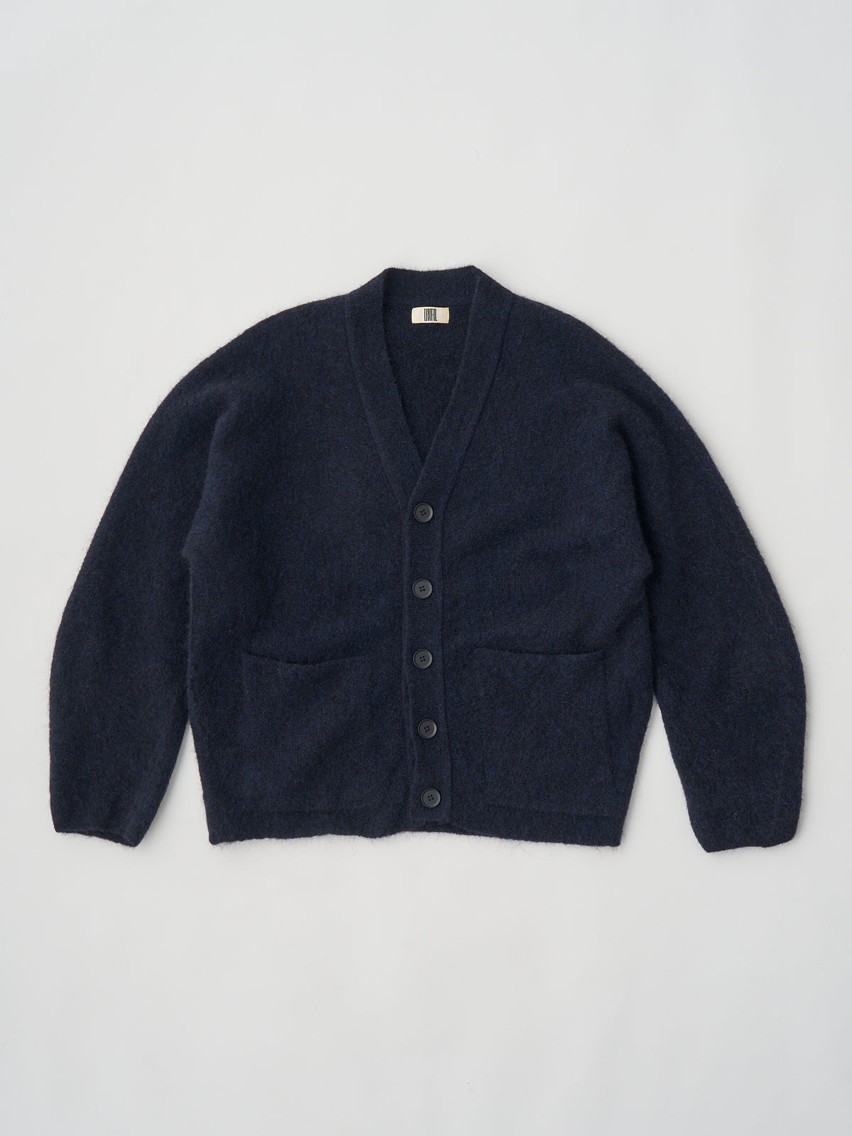 STRETCH SUPERKID MOHAIR V-NECK CARDIGAN
