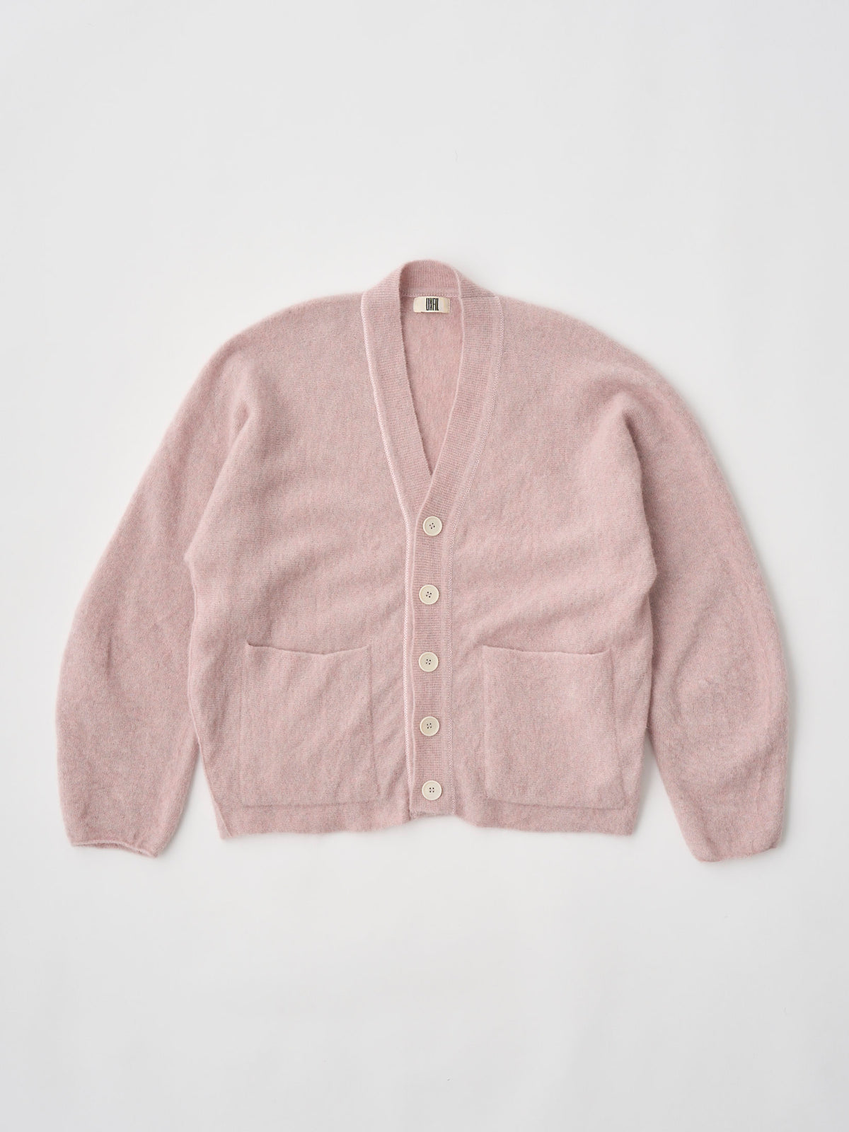 STRETCH SUPERKID MOHAIR V-NECK CARDIGAN