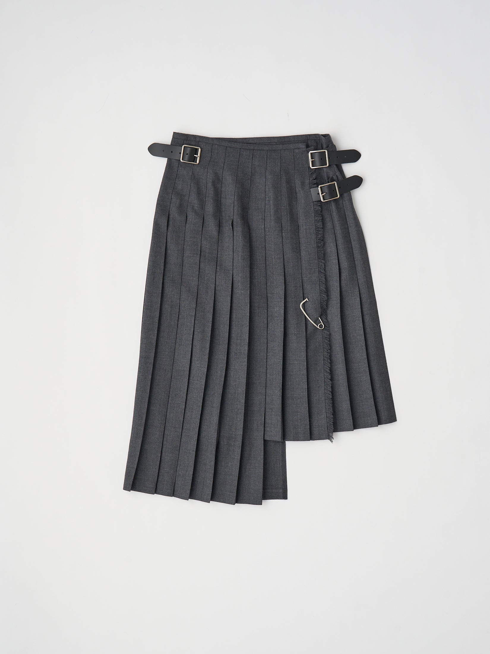 【 O'NEIL OF DUBLIN × UNFIL 】WORSTED WOOL ASYMMETRY KILT SKIRT