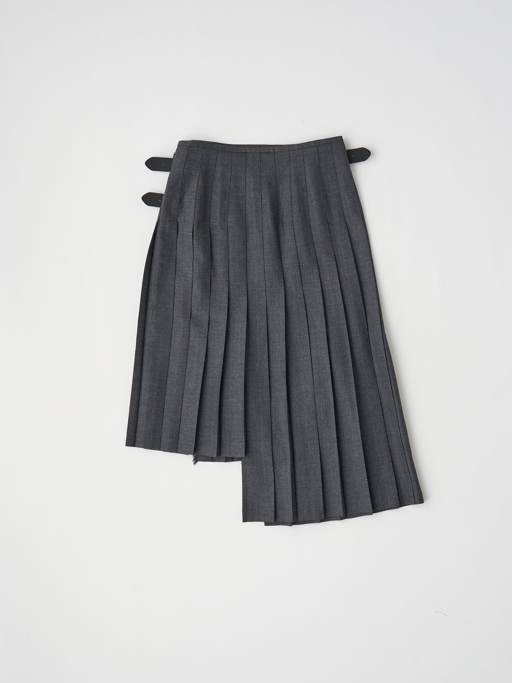 【 O'NEIL OF DUBLIN × UNFIL 】WORSTED WOOL ASYMMETRY KILT SKIRT