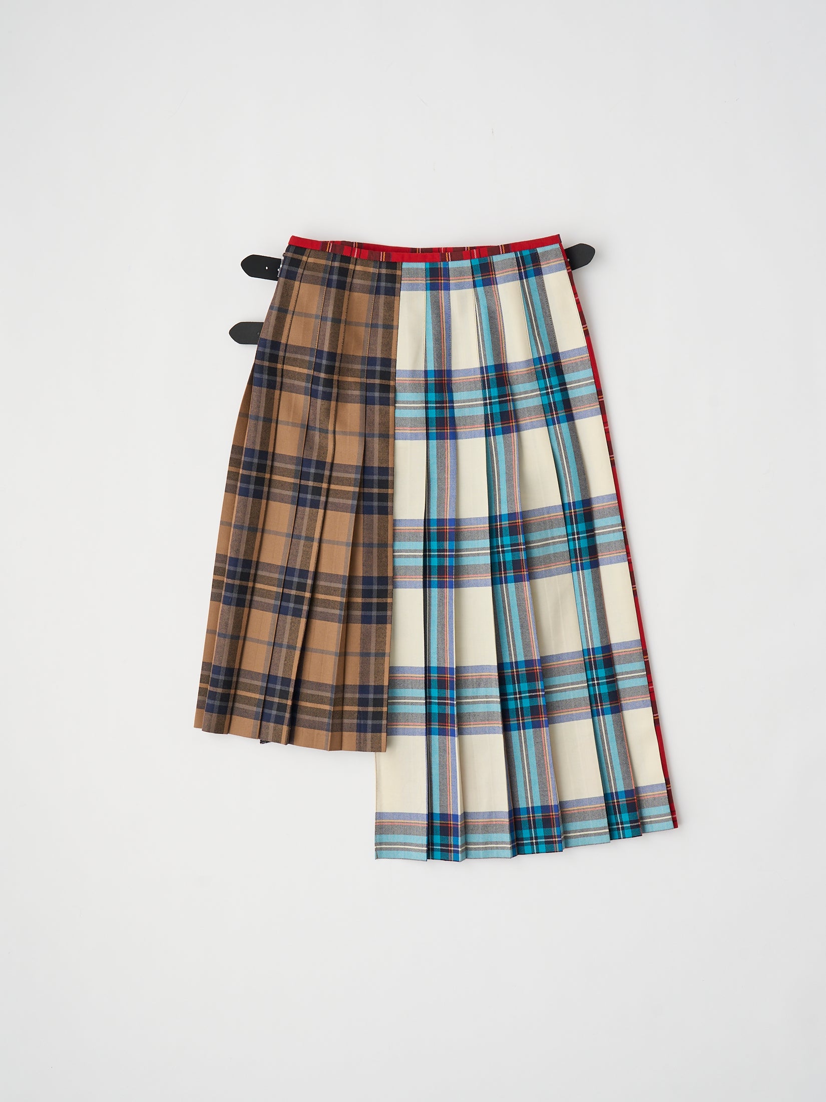 【 O'NEIL OF DUBLIN × UNFIL 】WORSTED WOOL ASYMMETRY KILT SKIRT