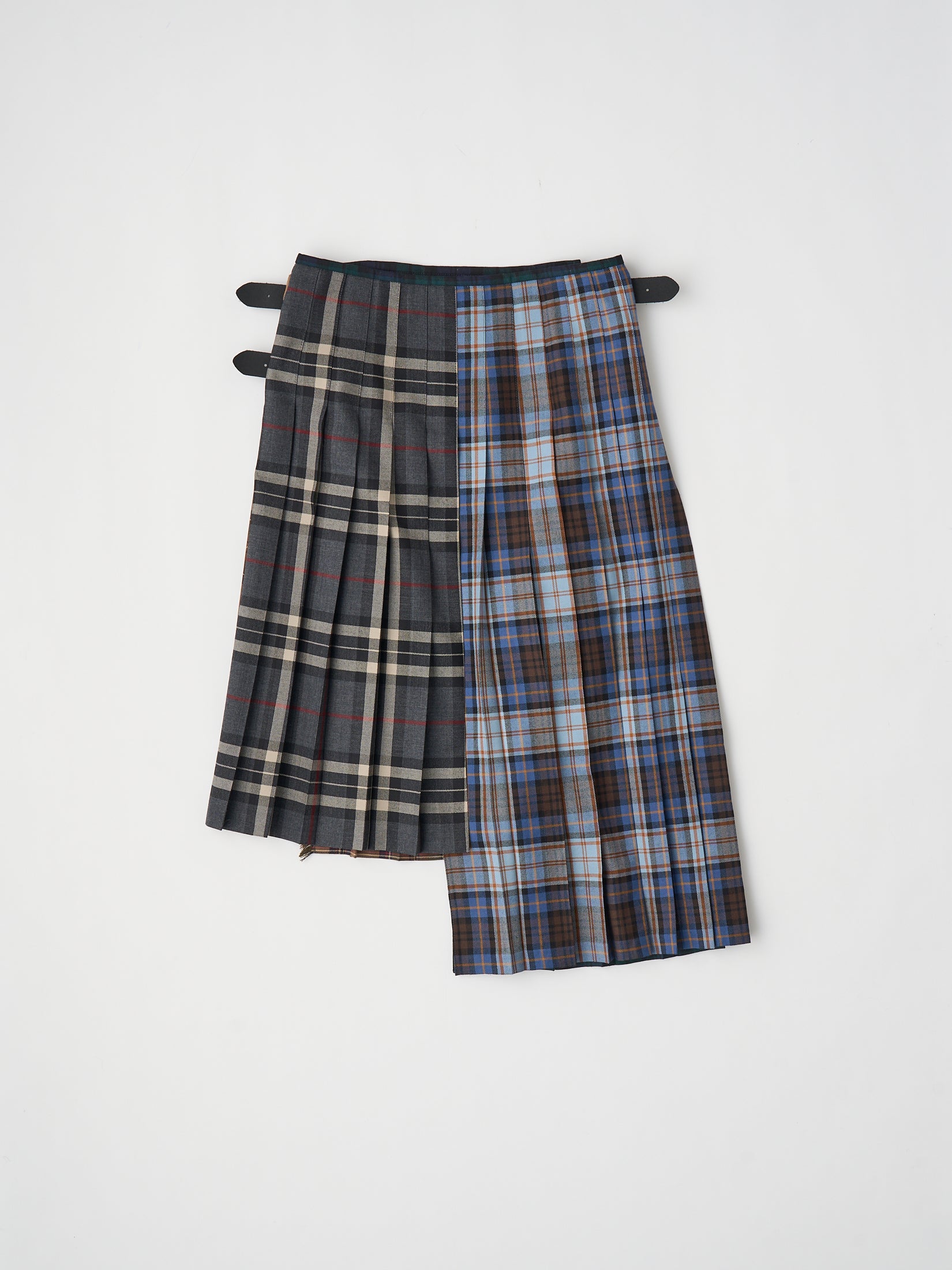 【 O'NEIL OF DUBLIN × UNFIL 】WORSTED WOOL ASYMMETRY KILT SKIRT