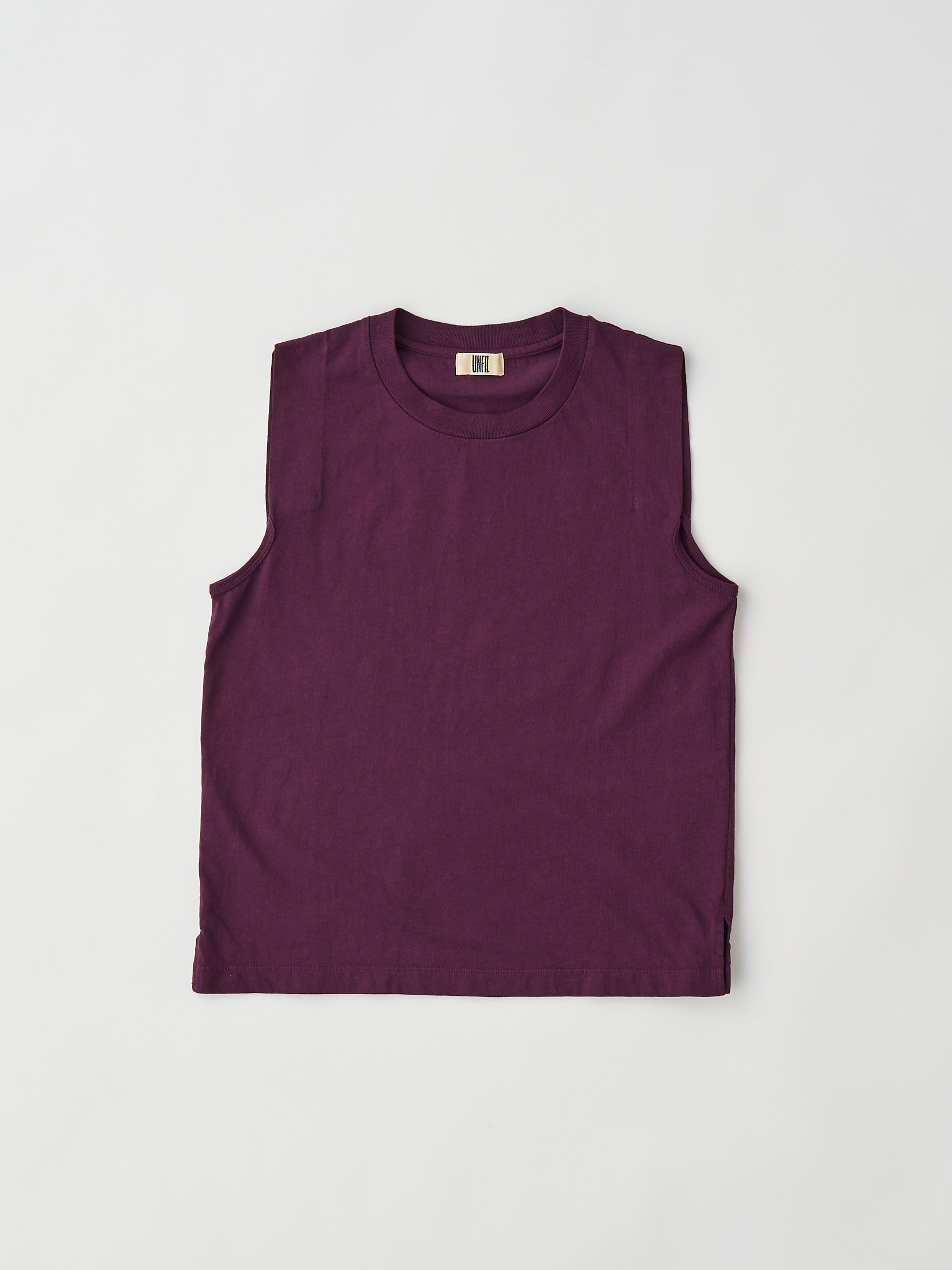 COTTON OPEN-END YARN GARMENT DYEING SLEEVELESS TOP