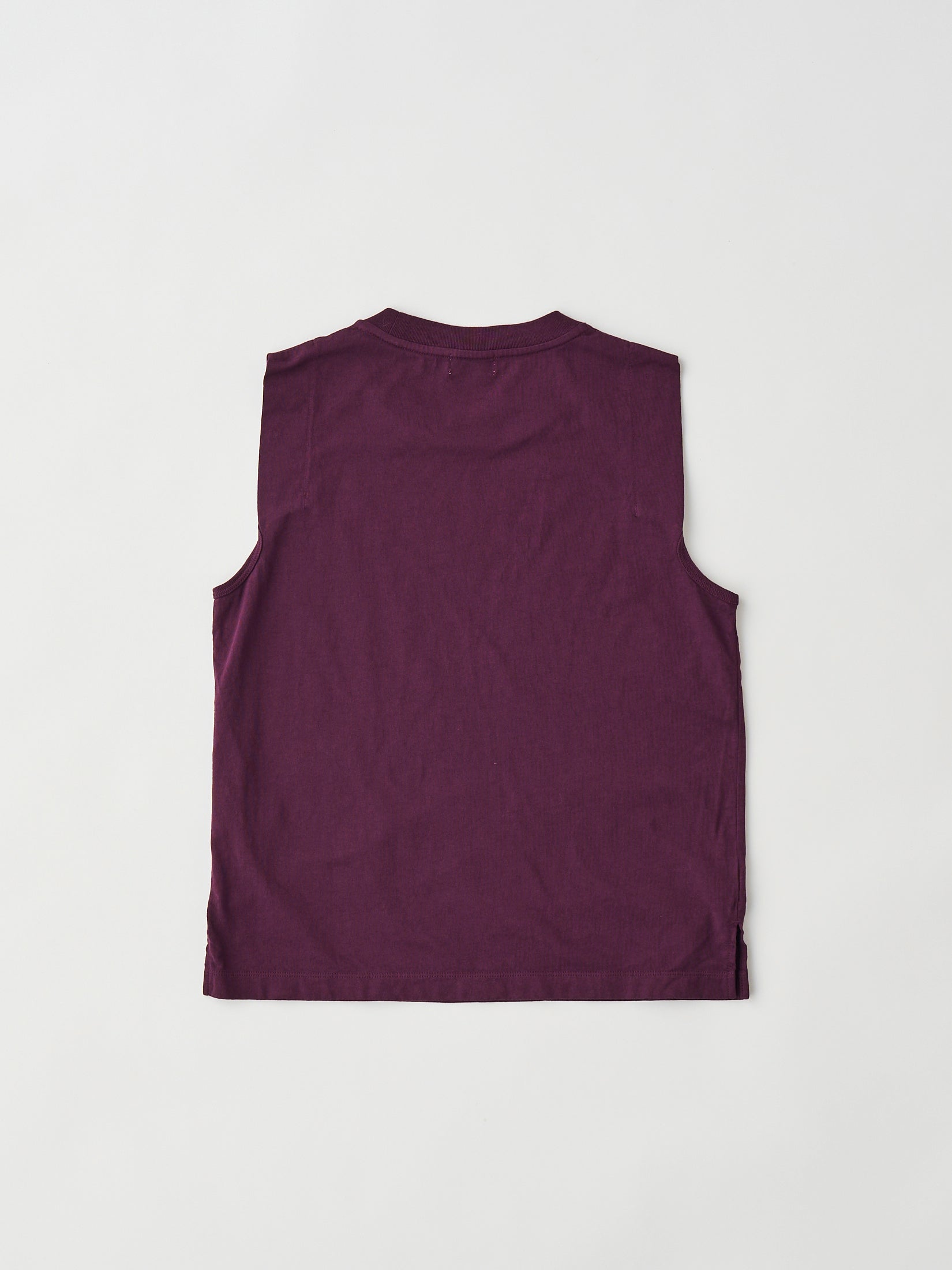 COTTON OPEN-END YARN GARMENT DYEING SLEEVELESS TOP