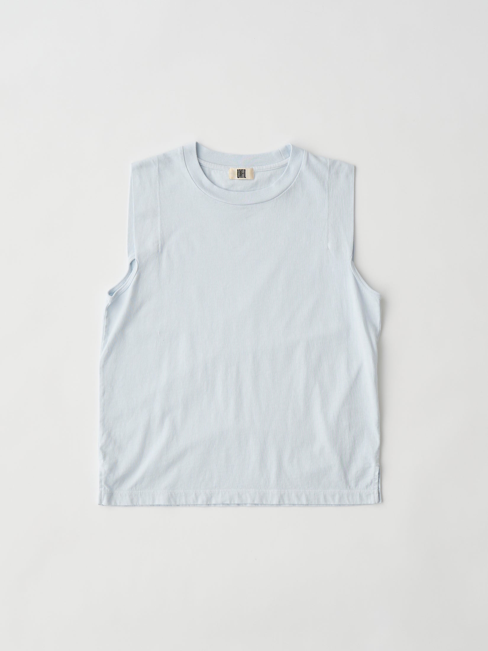 COTTON OPEN-END YARN GARMENT DYEING SLEEVELESS TOP