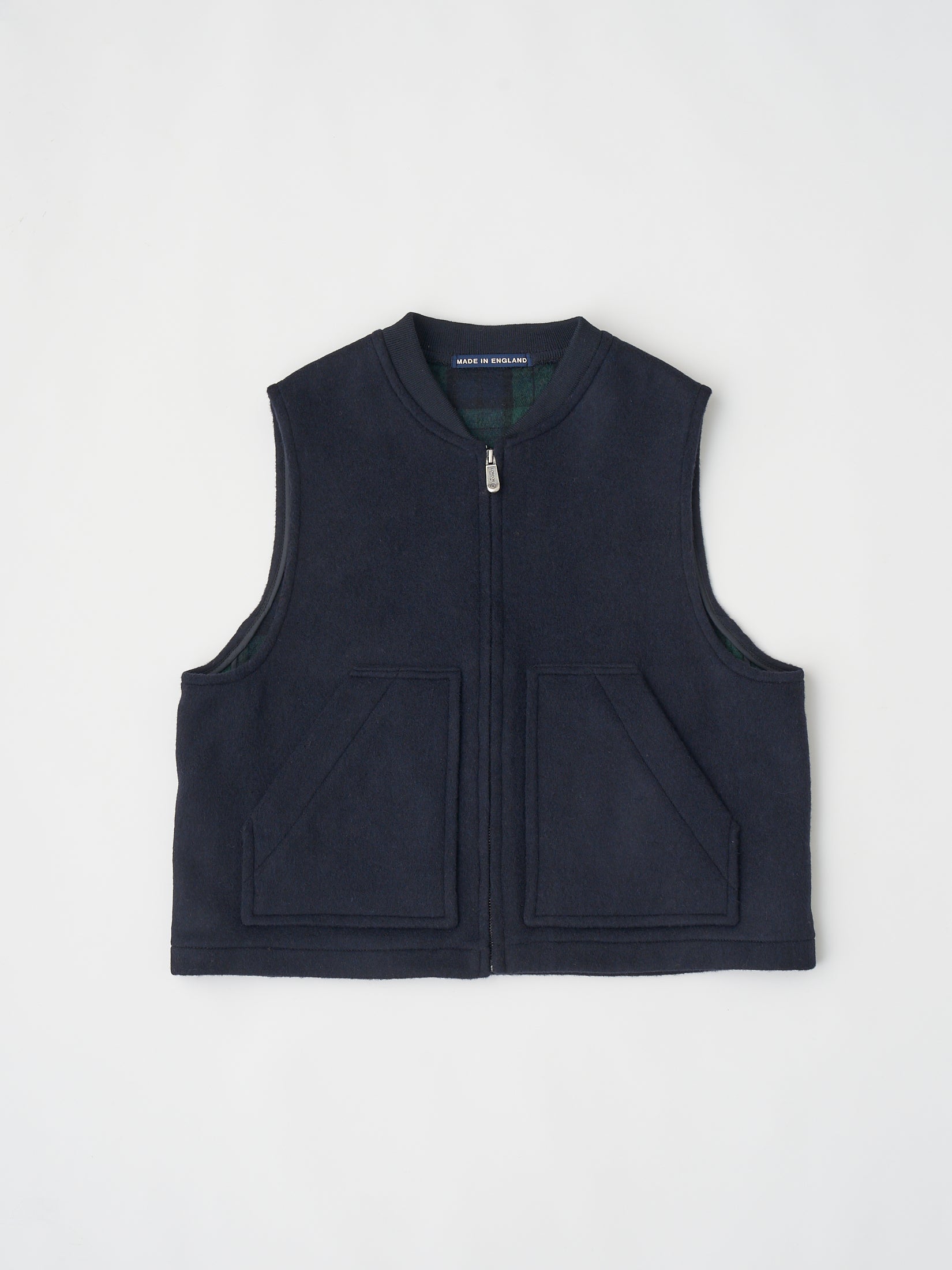 【 LONDON TRADITION × UNFIL 】WOOL BLEND DOUBLE FACE ZIP-UP VEST