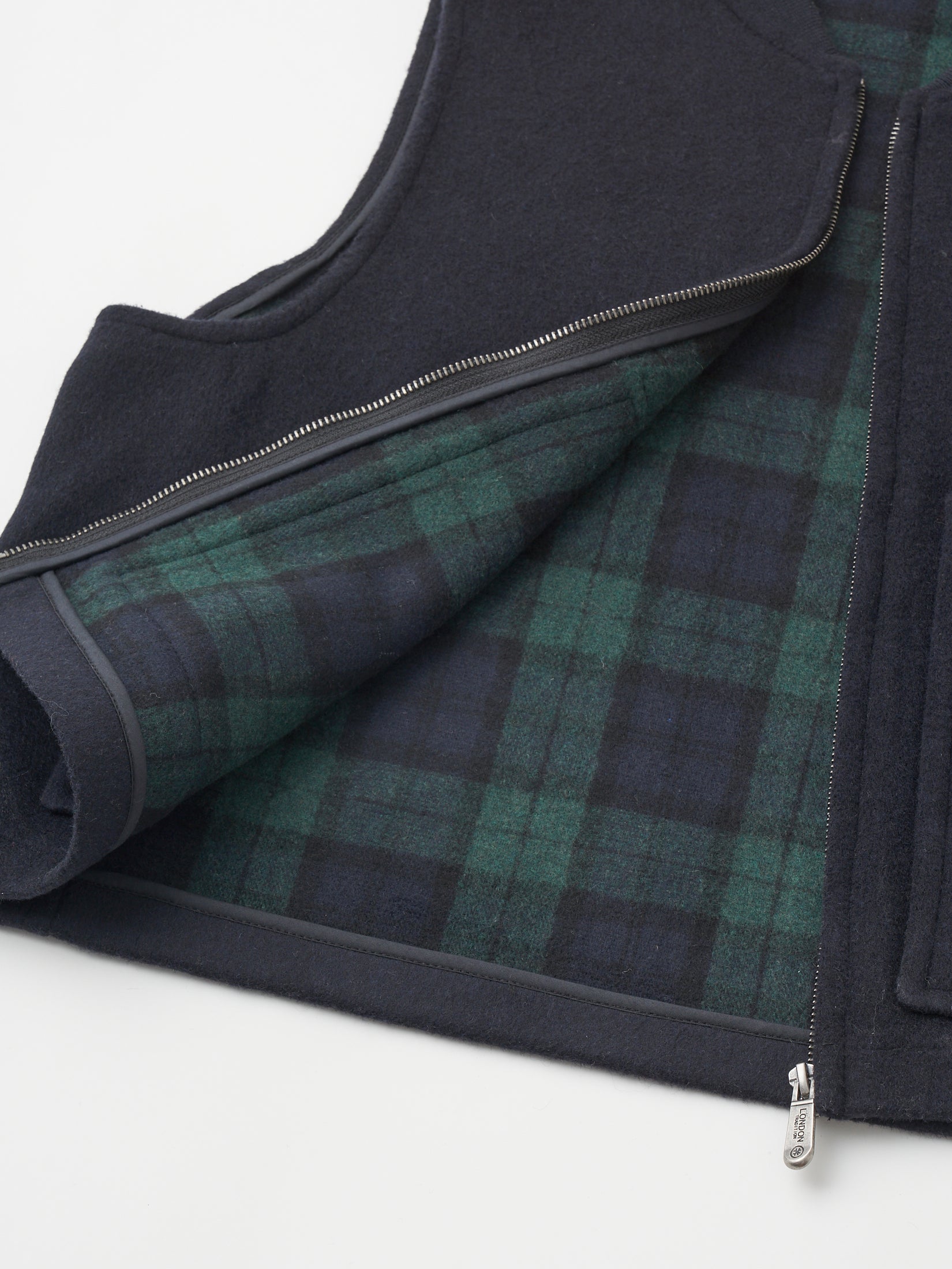 【 LONDON TRADITION × UNFIL 】WOOL BLEND DOUBLE FACE ZIP-UP VEST