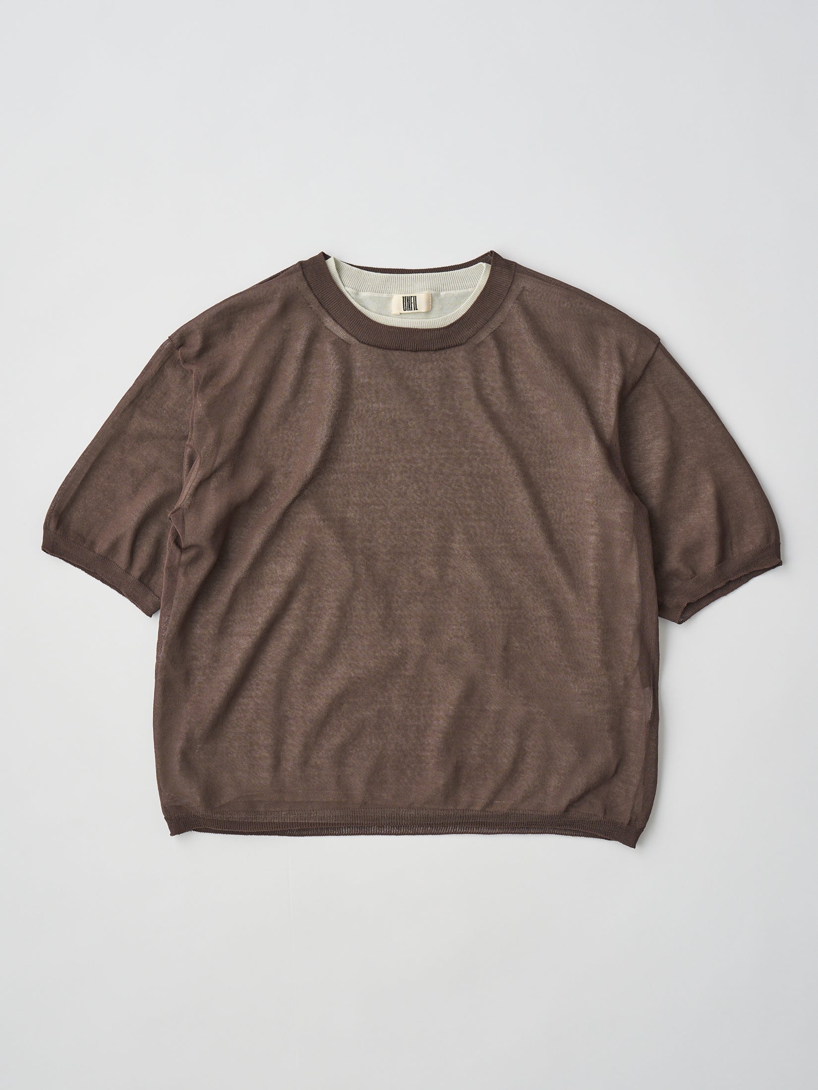 HIGH-TWISTED COTTON SHEER KNIT LAYERED P/O