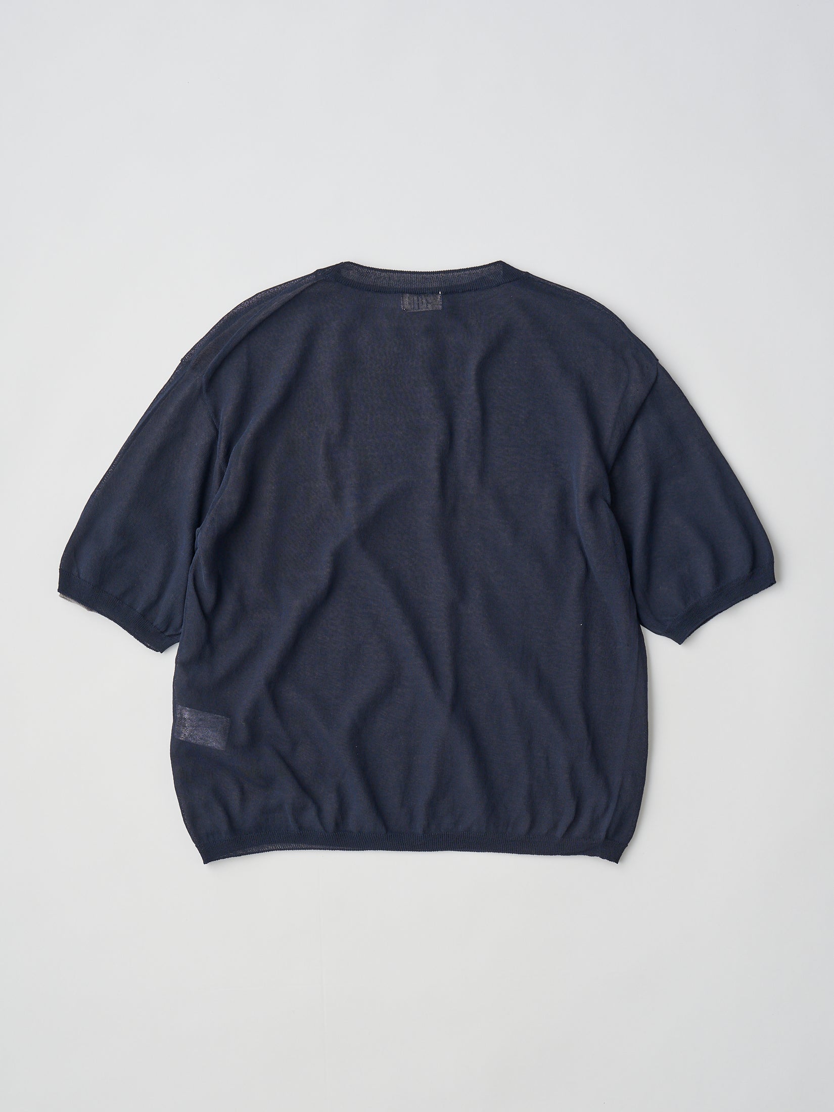 HIGH-TWISTED COTTON SHEER KNIT LAYERED P/O
