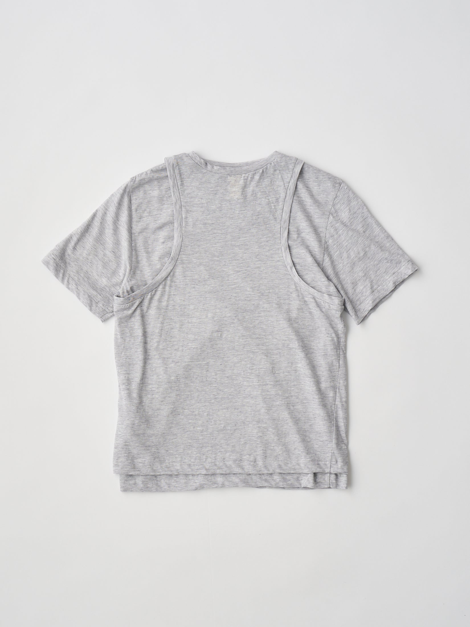 FINE SLUB YARN LAYERED TOP