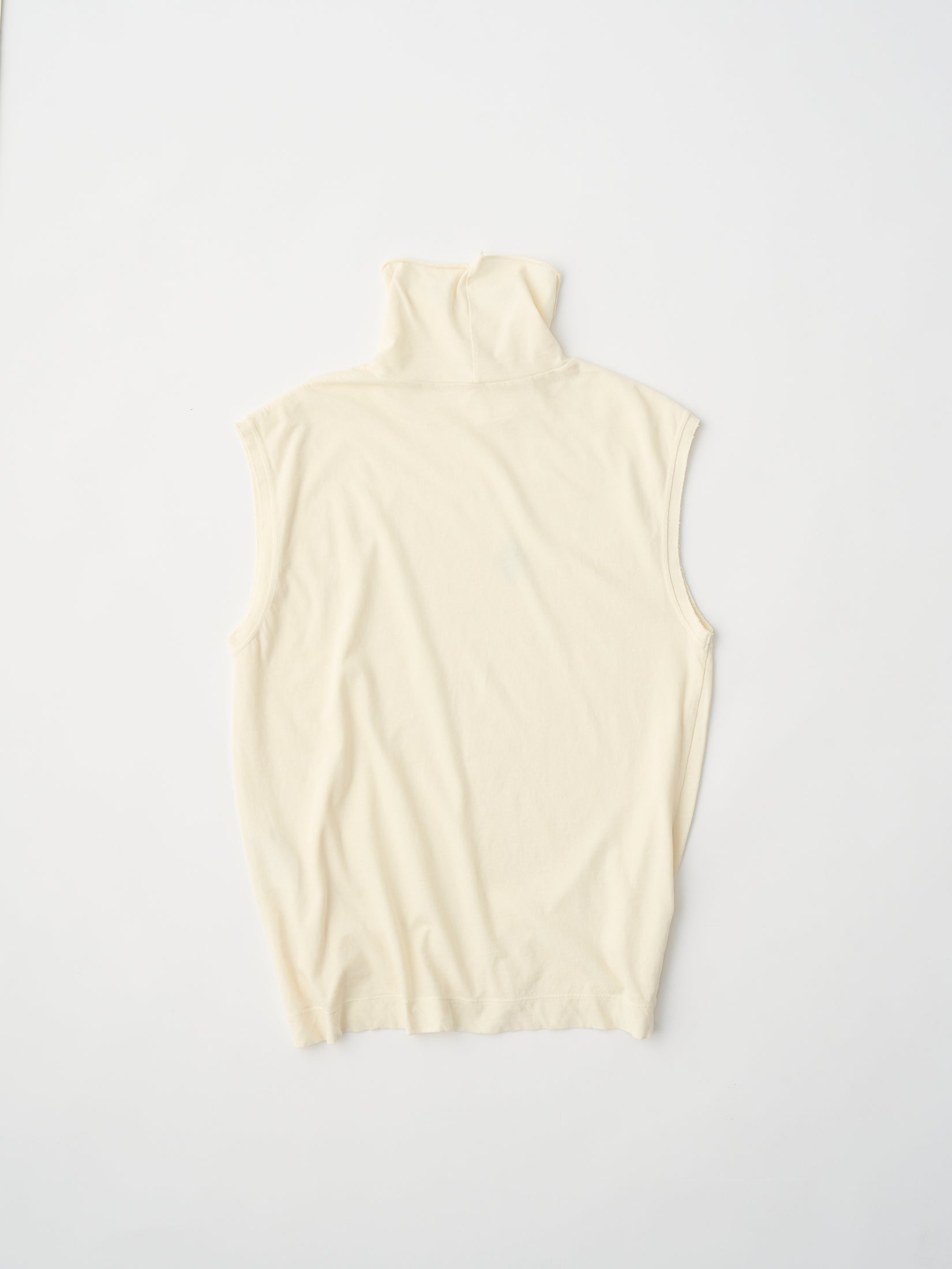 twisted cotton jersey high-neck sleeveless Tee