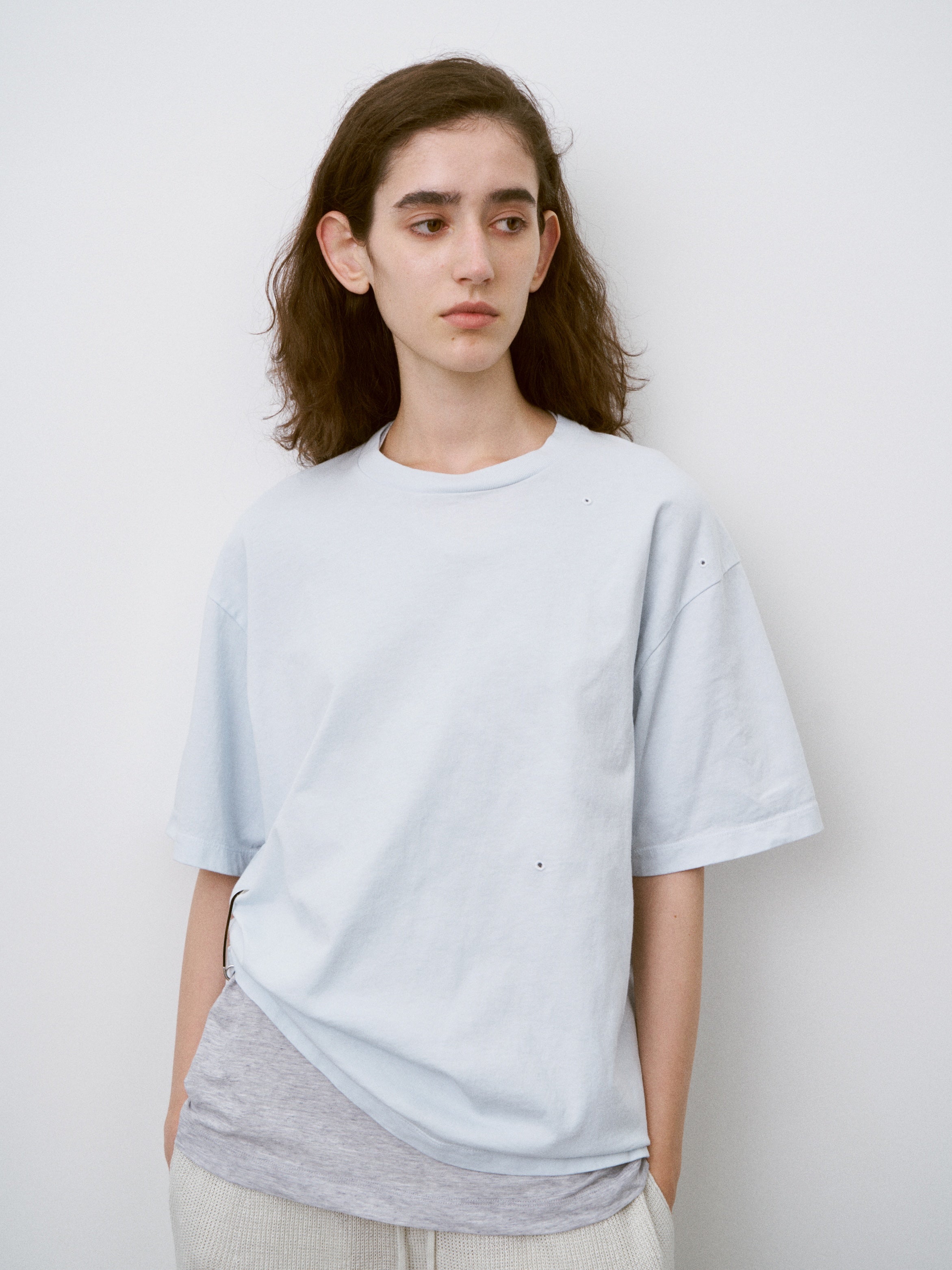 COTTON OPEN-END YARN GARMENT DYEING RELAXED-FIT TEE