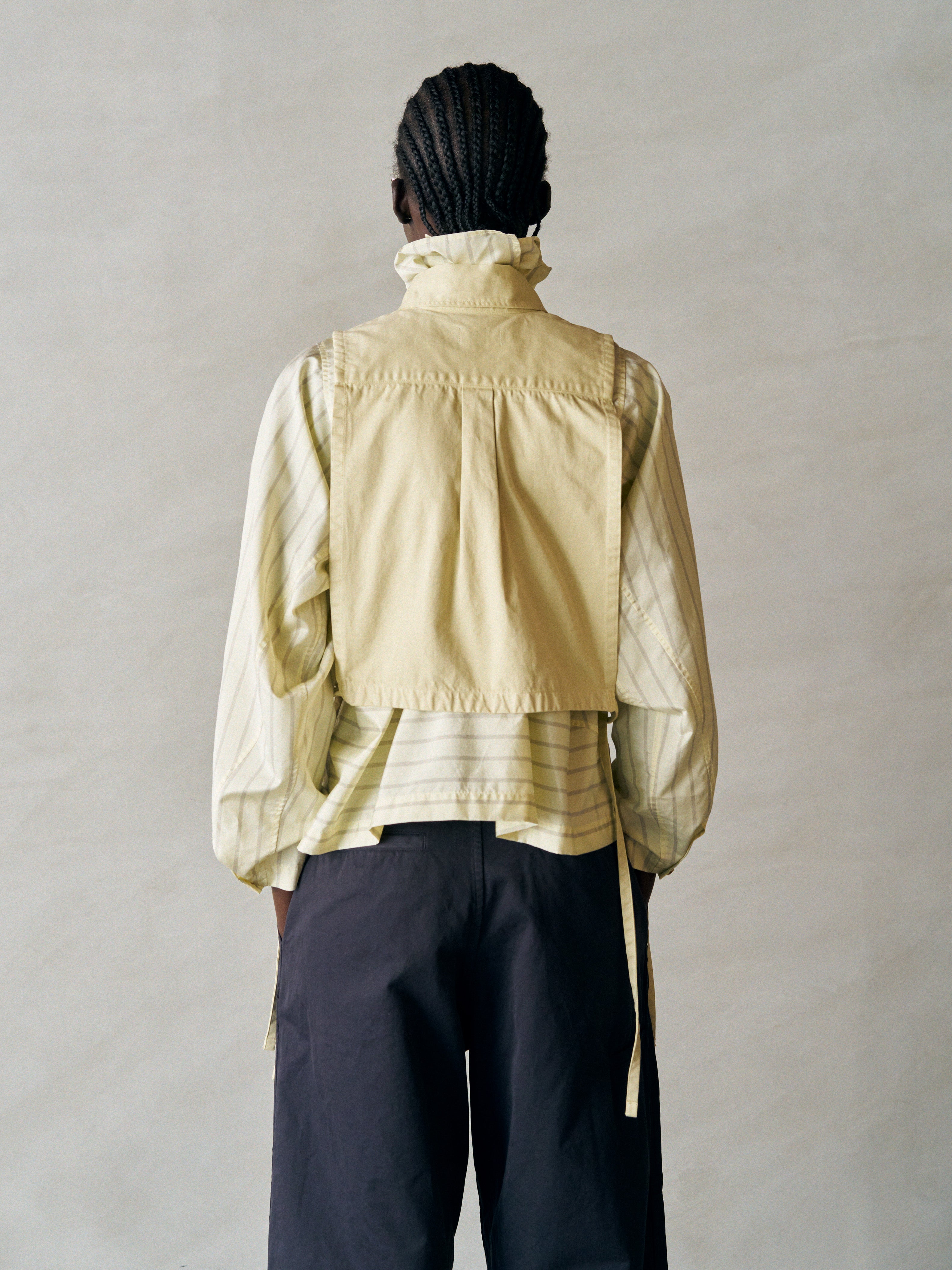 SILK & NYLON SHEER TAFFETA STRIPE P/O