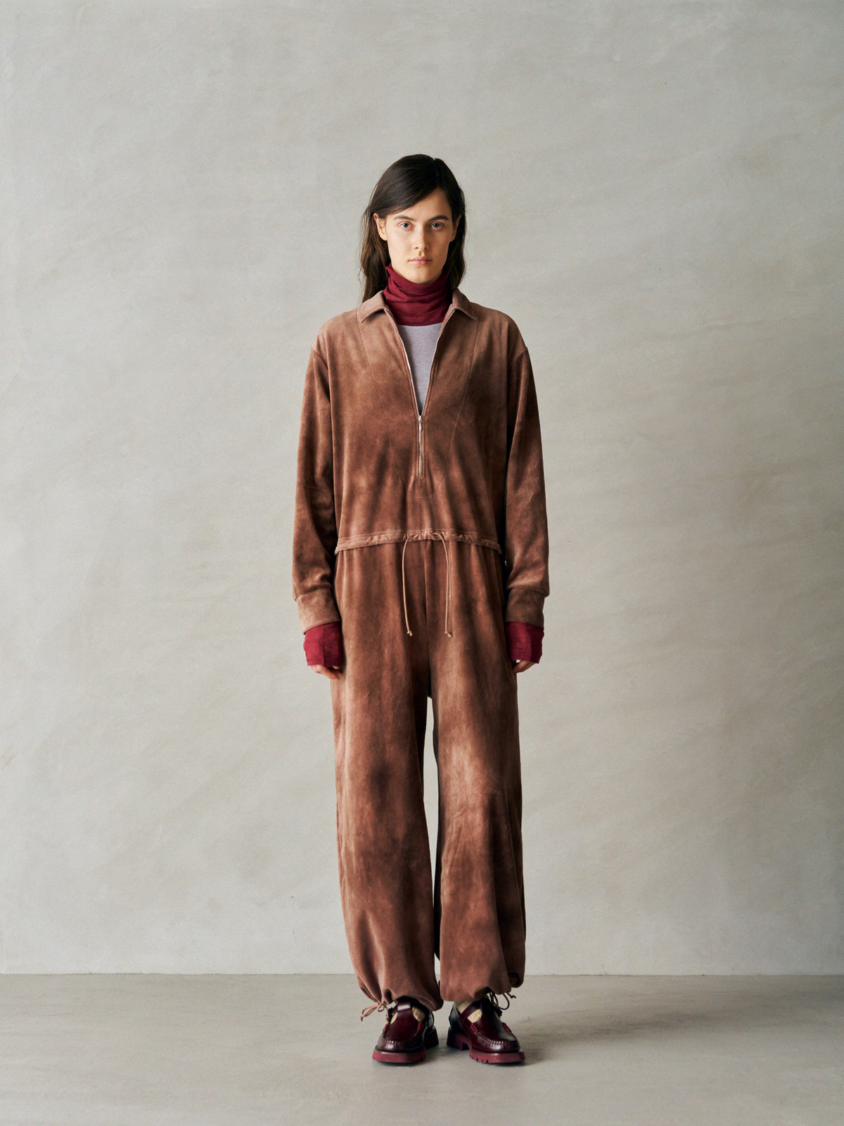 TIE-DYED COTTON VELOUR ALL-IN-ONE
