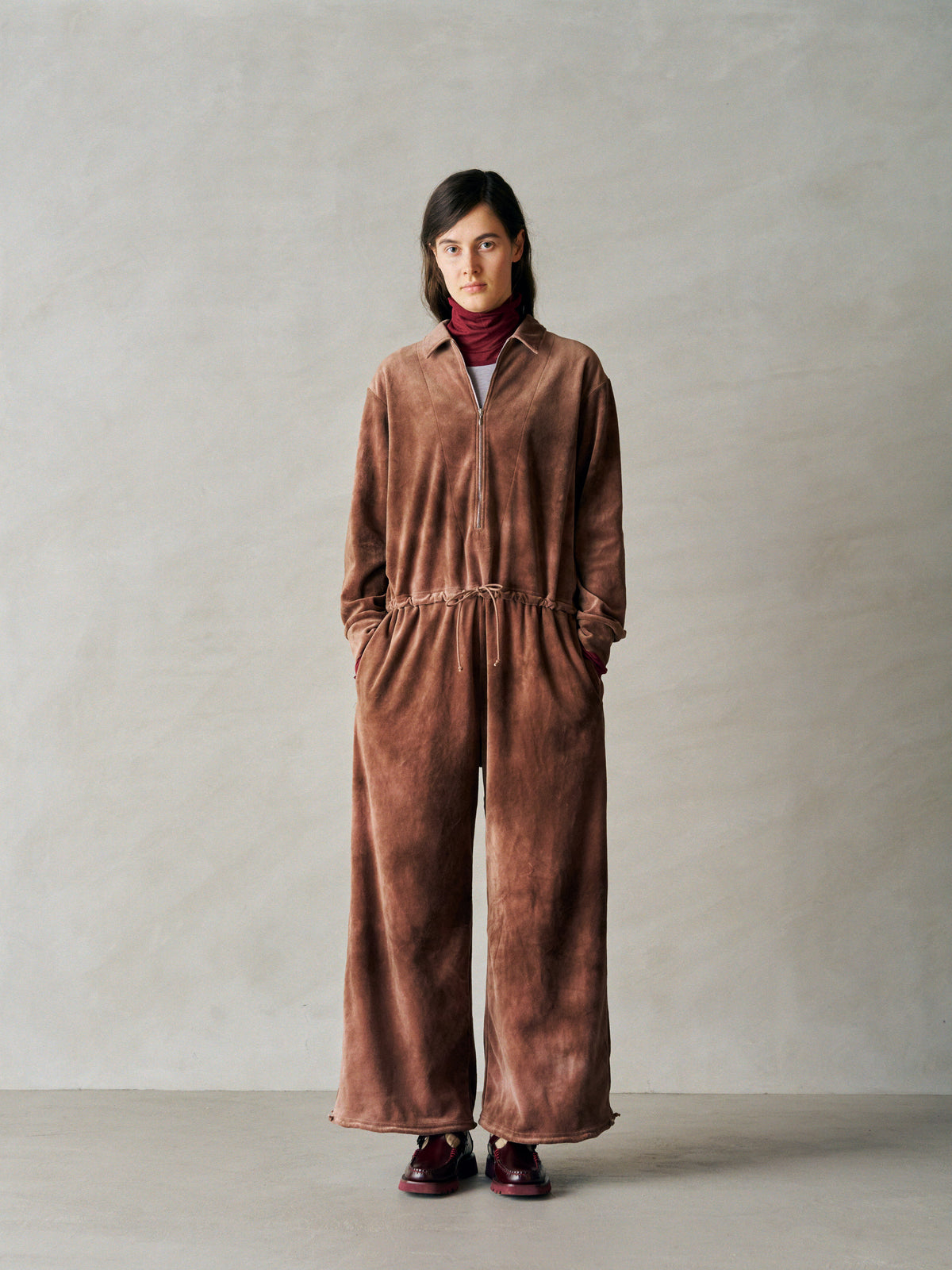 TIE-DYED COTTON VELOUR ALL-IN-ONE
