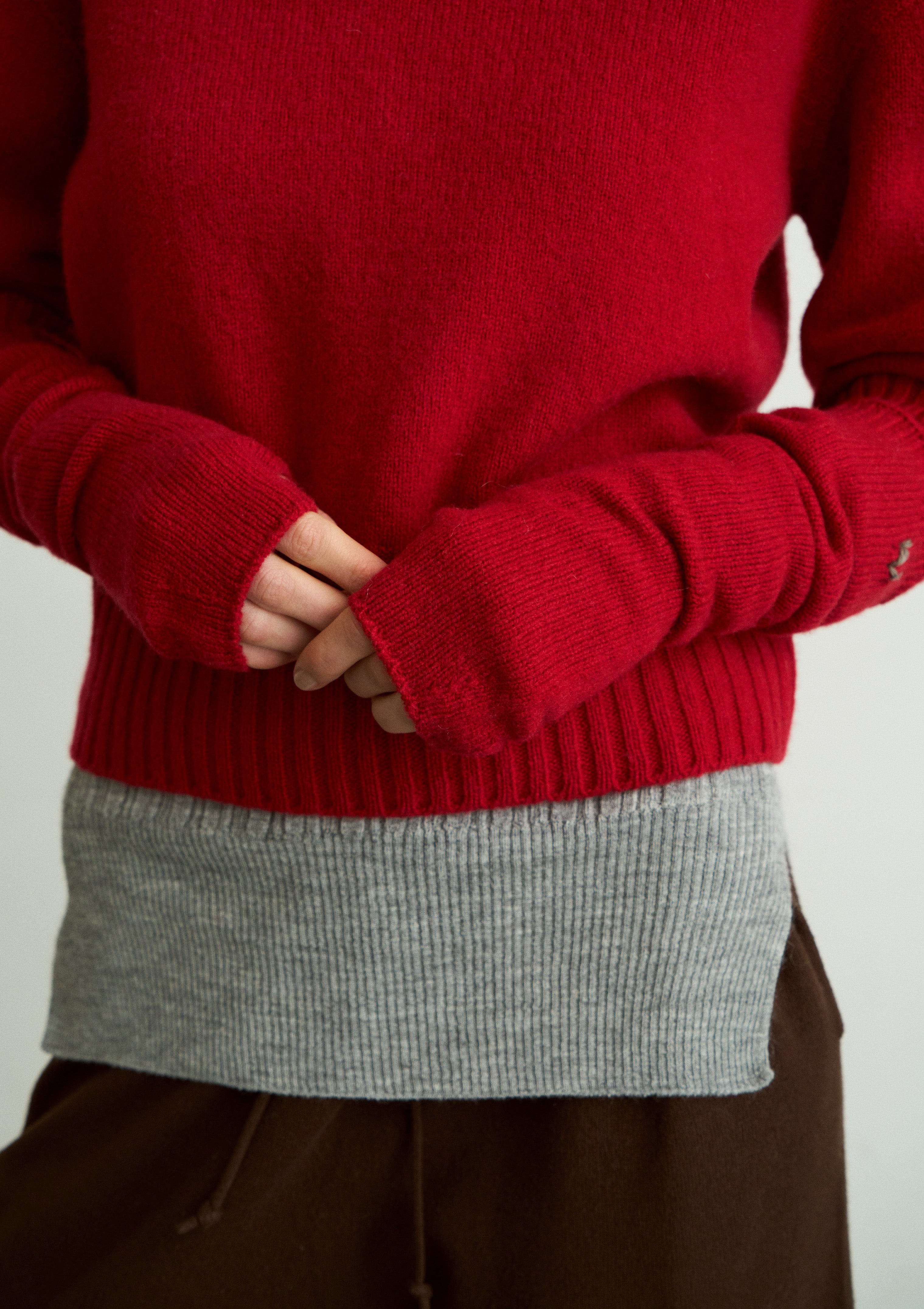 FINE LAMBS WOOL FINGERLESS GLOVES