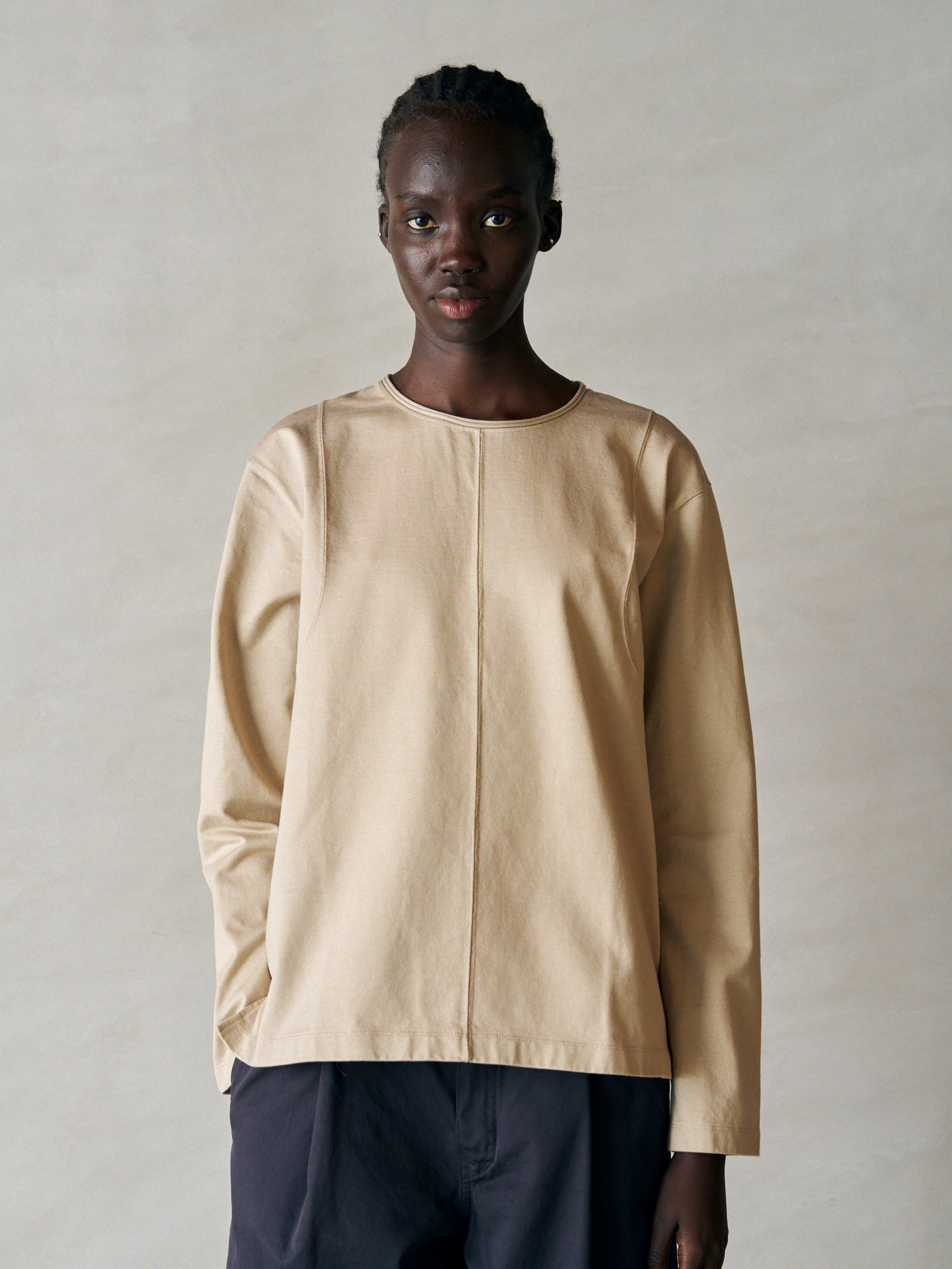 ORGANIC COTTON FIRM JERSEY CREW-NECK TEE