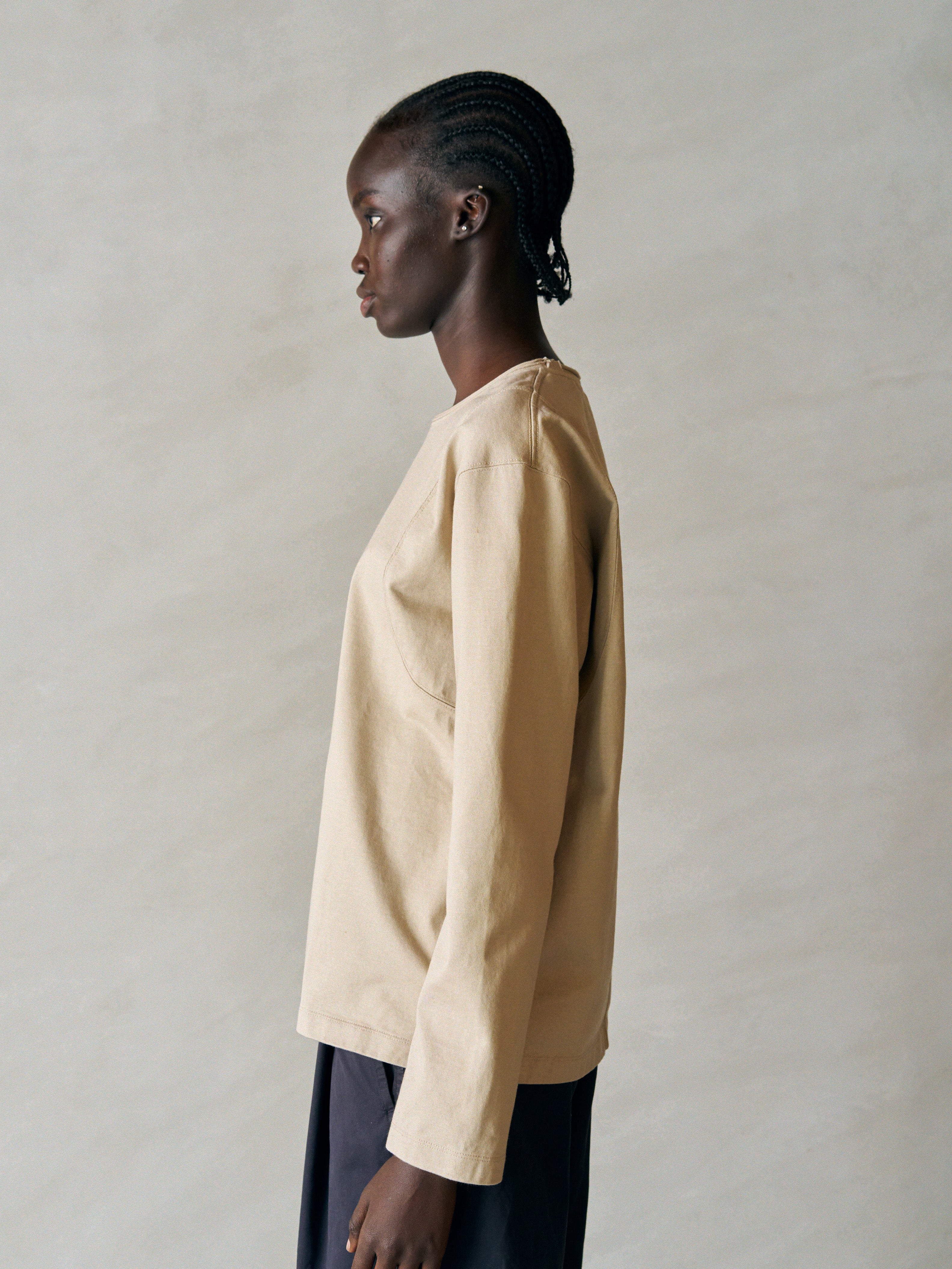 ORGANIC COTTON FIRM JERSEY CREW-NECK TEE