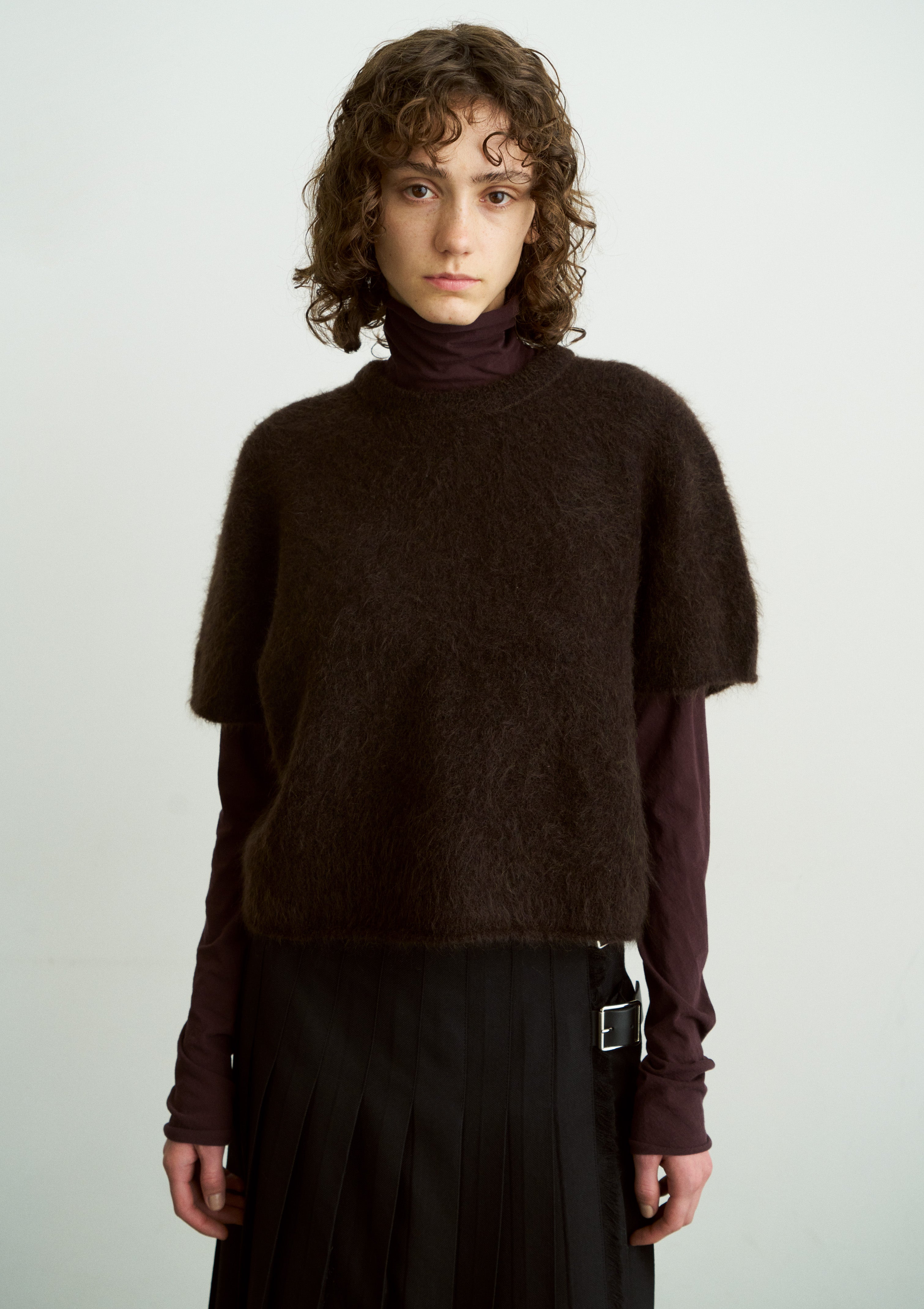 STRETCH SUPERKID MOHAIR SHORT-SLEEVE P/O