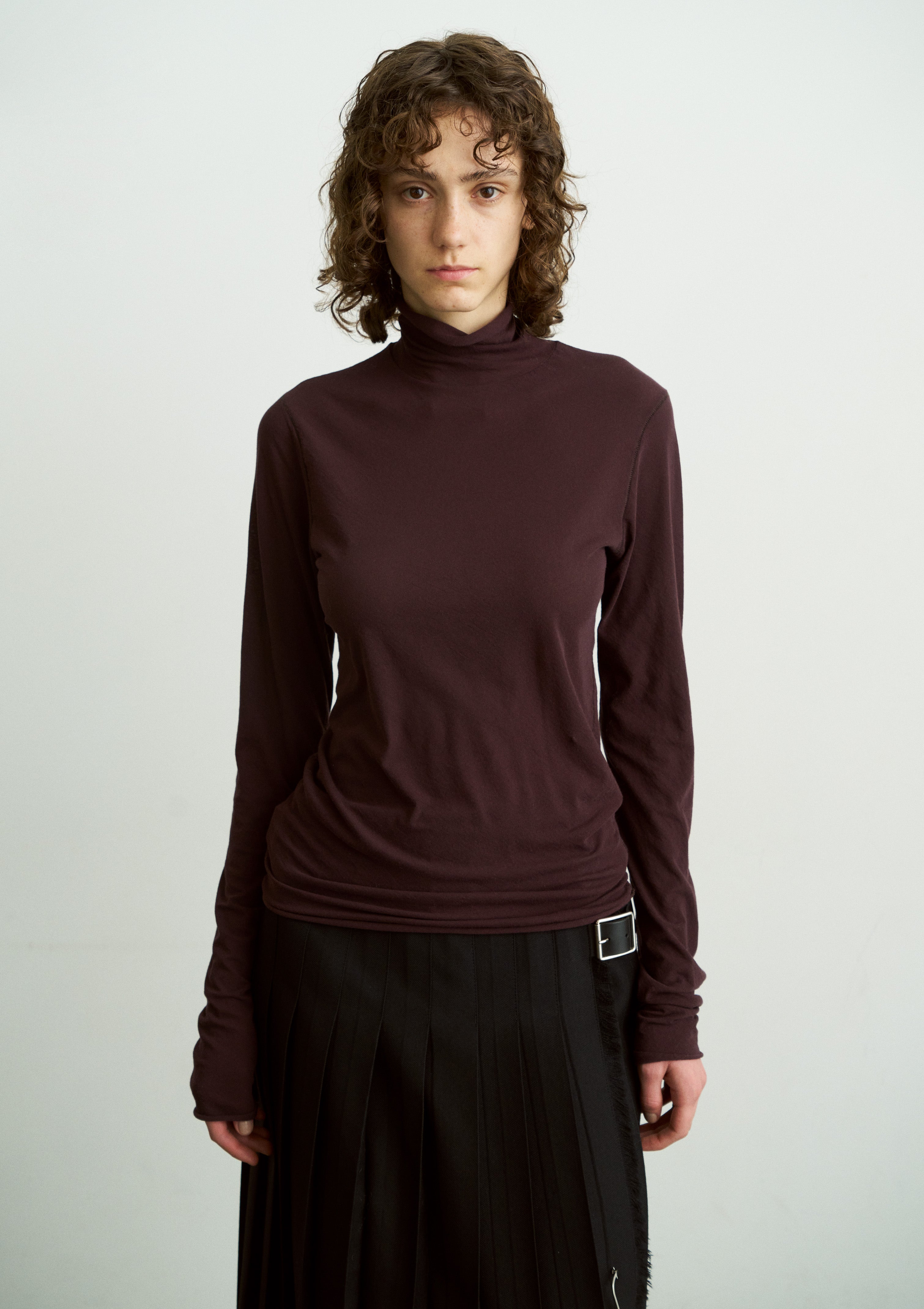 tシャツ unfil アンフィル / superfine merino plain-jersey turtle with mohair-stitch unfil] superfine merino plain-jersey turtle with mohair