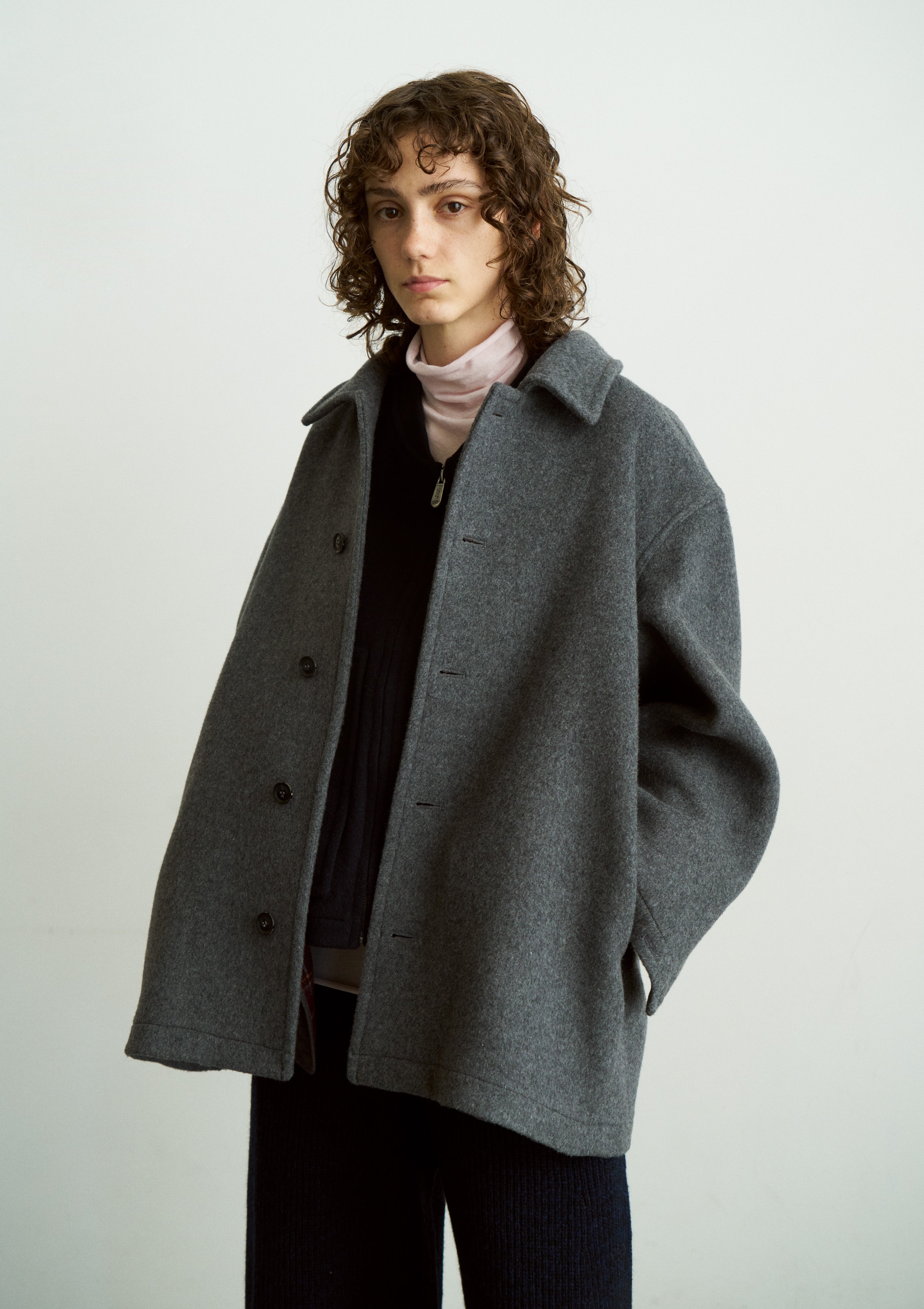 【 LONDON TRADITION × UNFIL 】WOOL BLEND DOUBLE FACE OVERSIZE JACKET