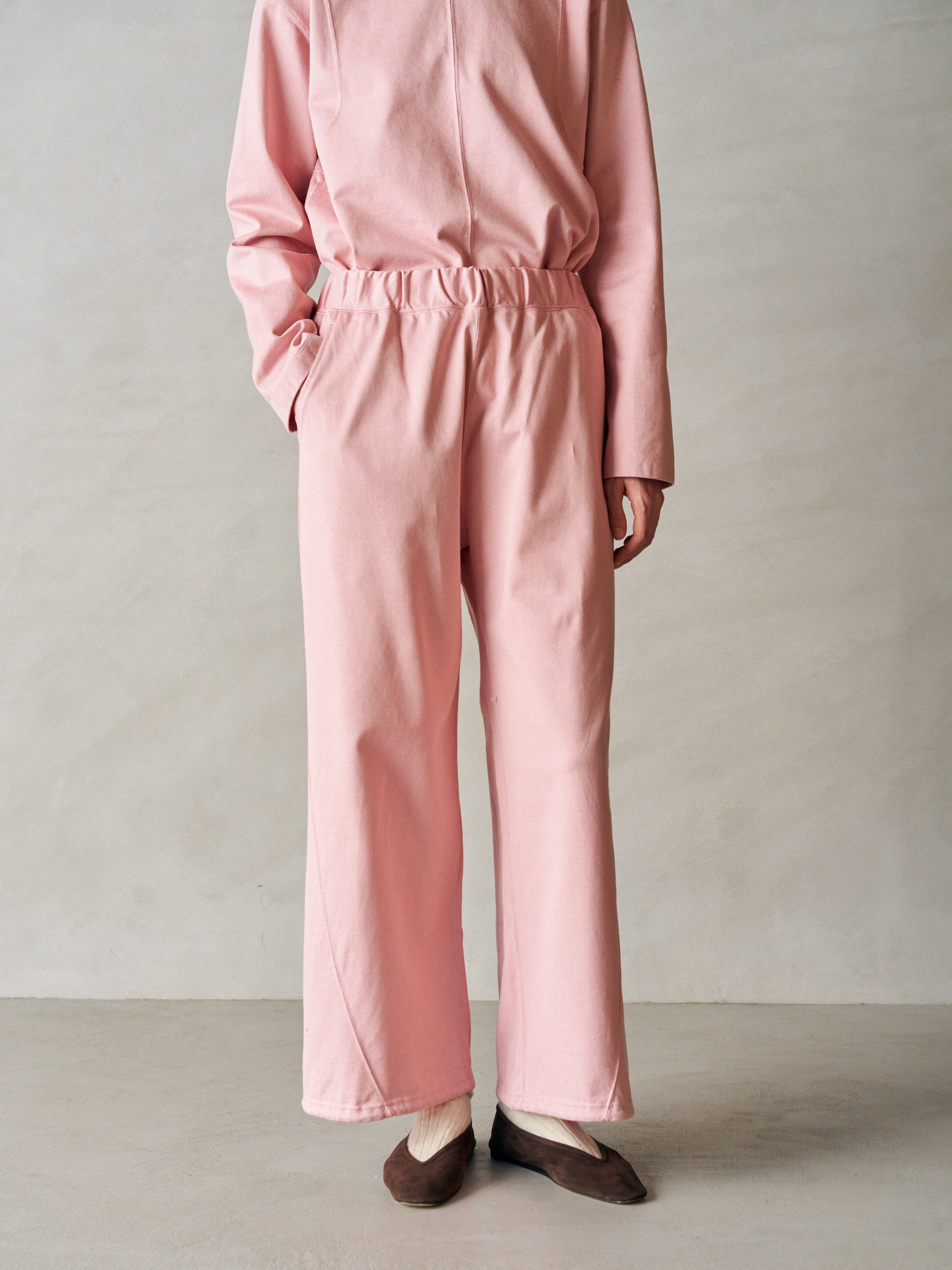ORGANIC COTTON FIRM JERSEY WIDE LEG TRUCK PANTS