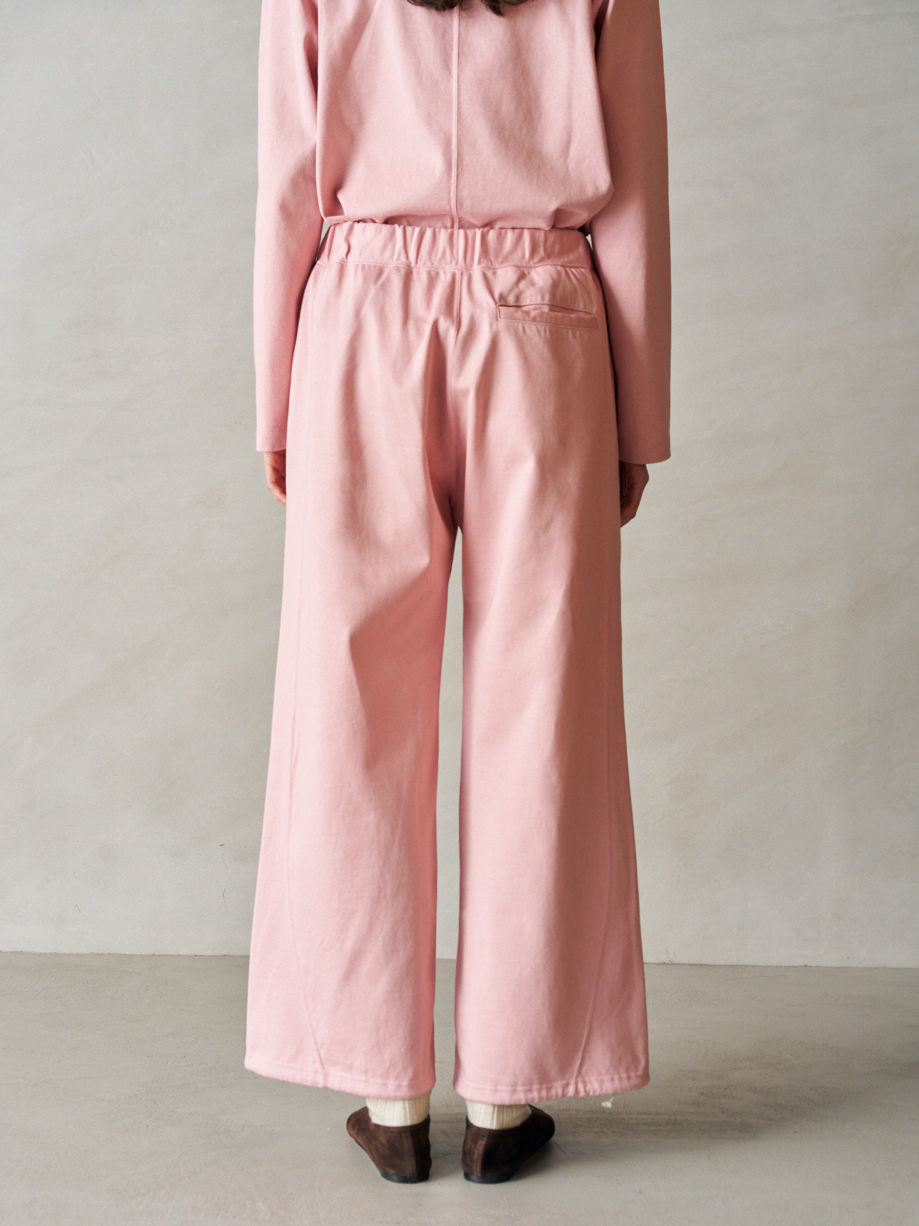ORGANIC COTTON FIRM JERSEY WIDE LEG TRUCK PANTS