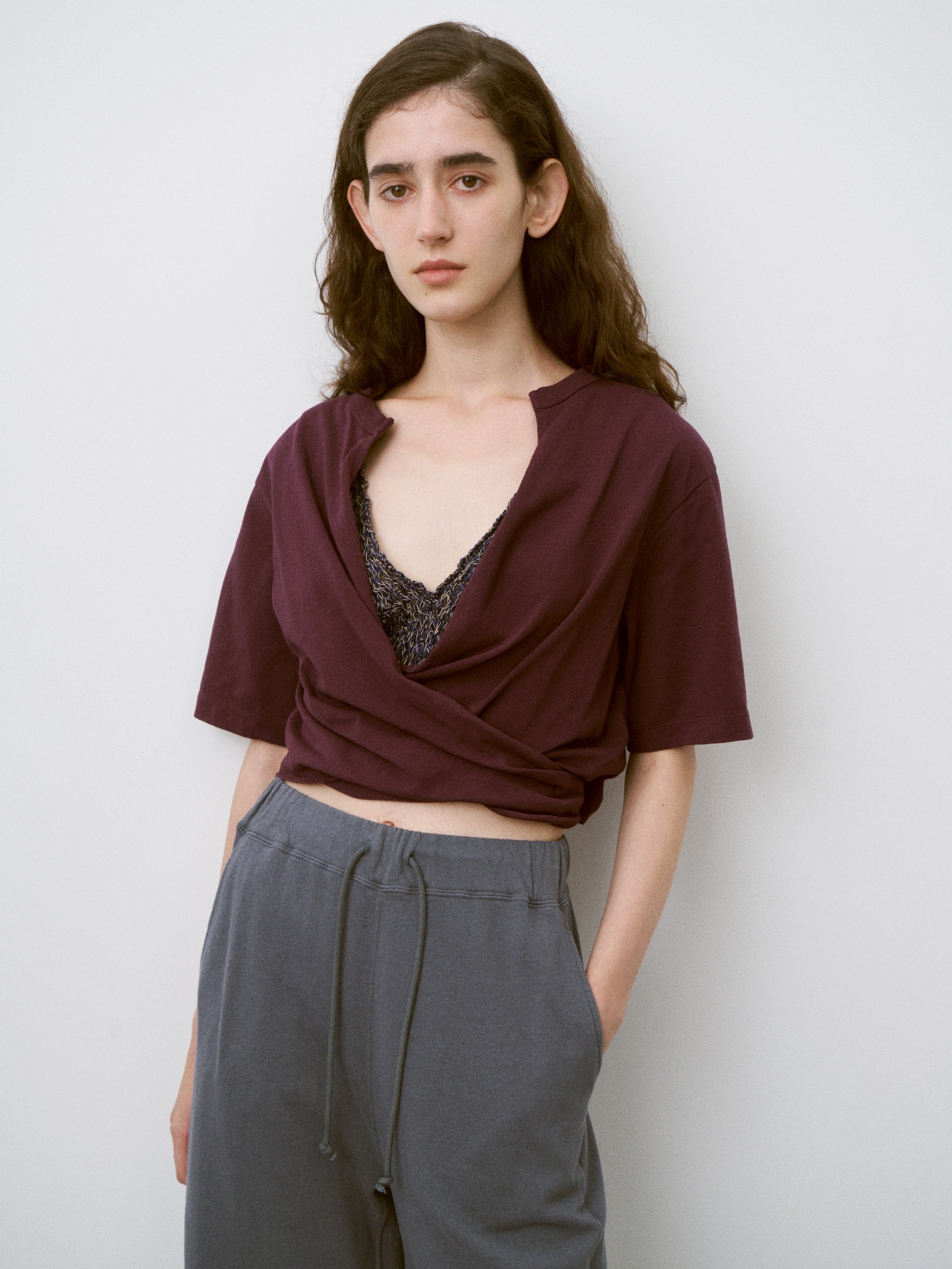 COTTON OPEN-END YARN GARMENT DYEING WRAPPED-FRONT C/D