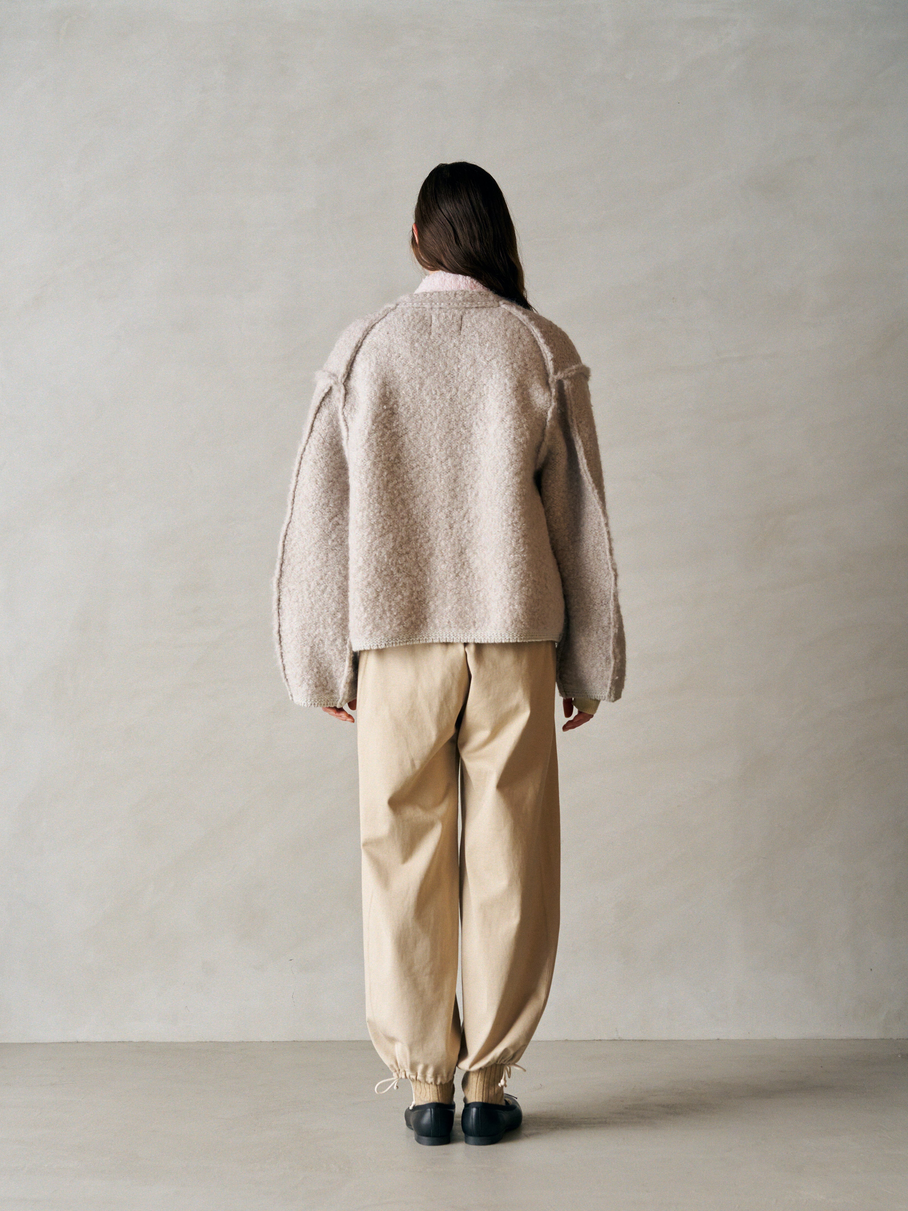 ORGANIC COTTON FIRM JERSEY WIDE LEG TRUCK PANTS