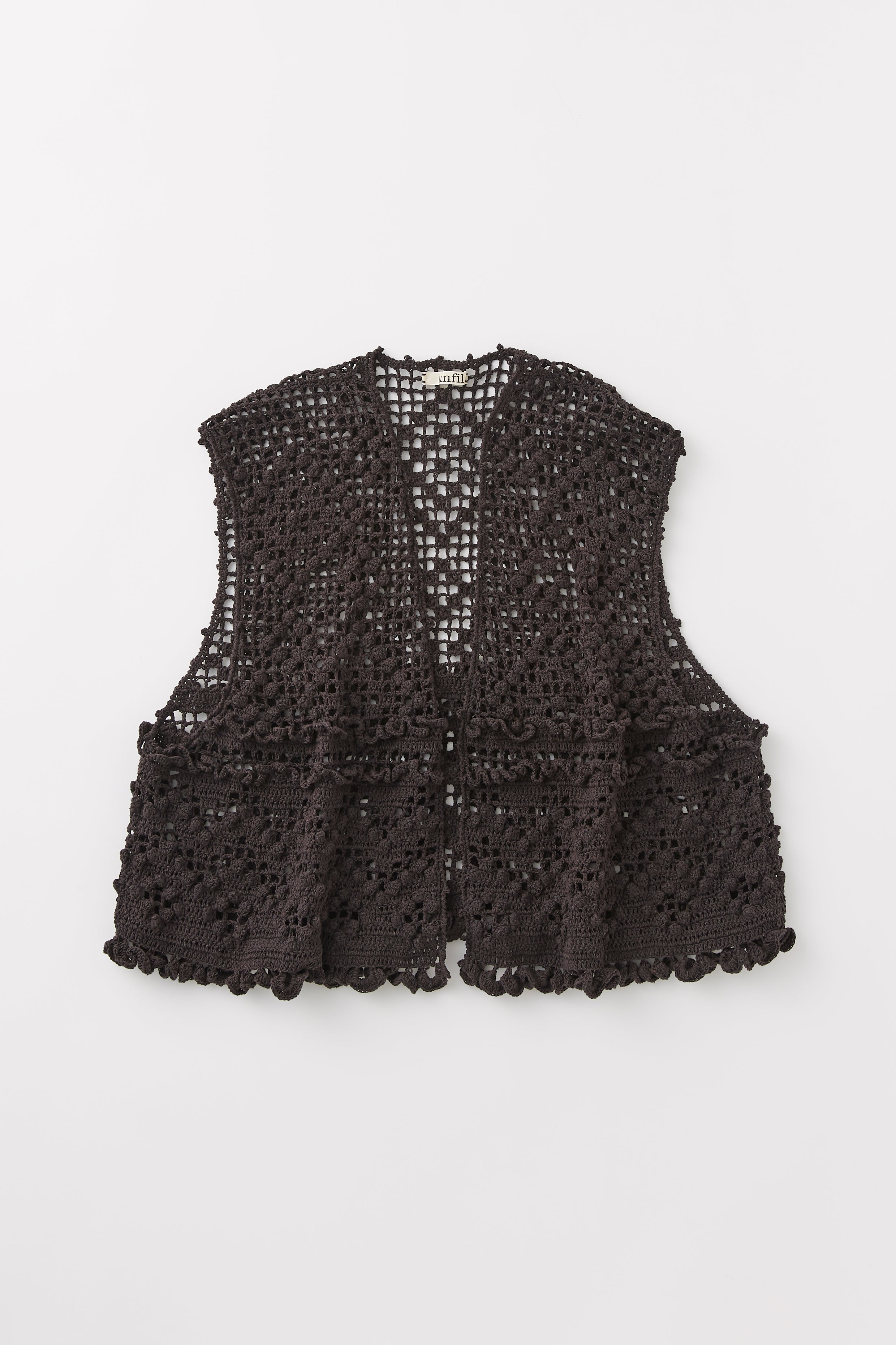 hand-crochet cropped gillet